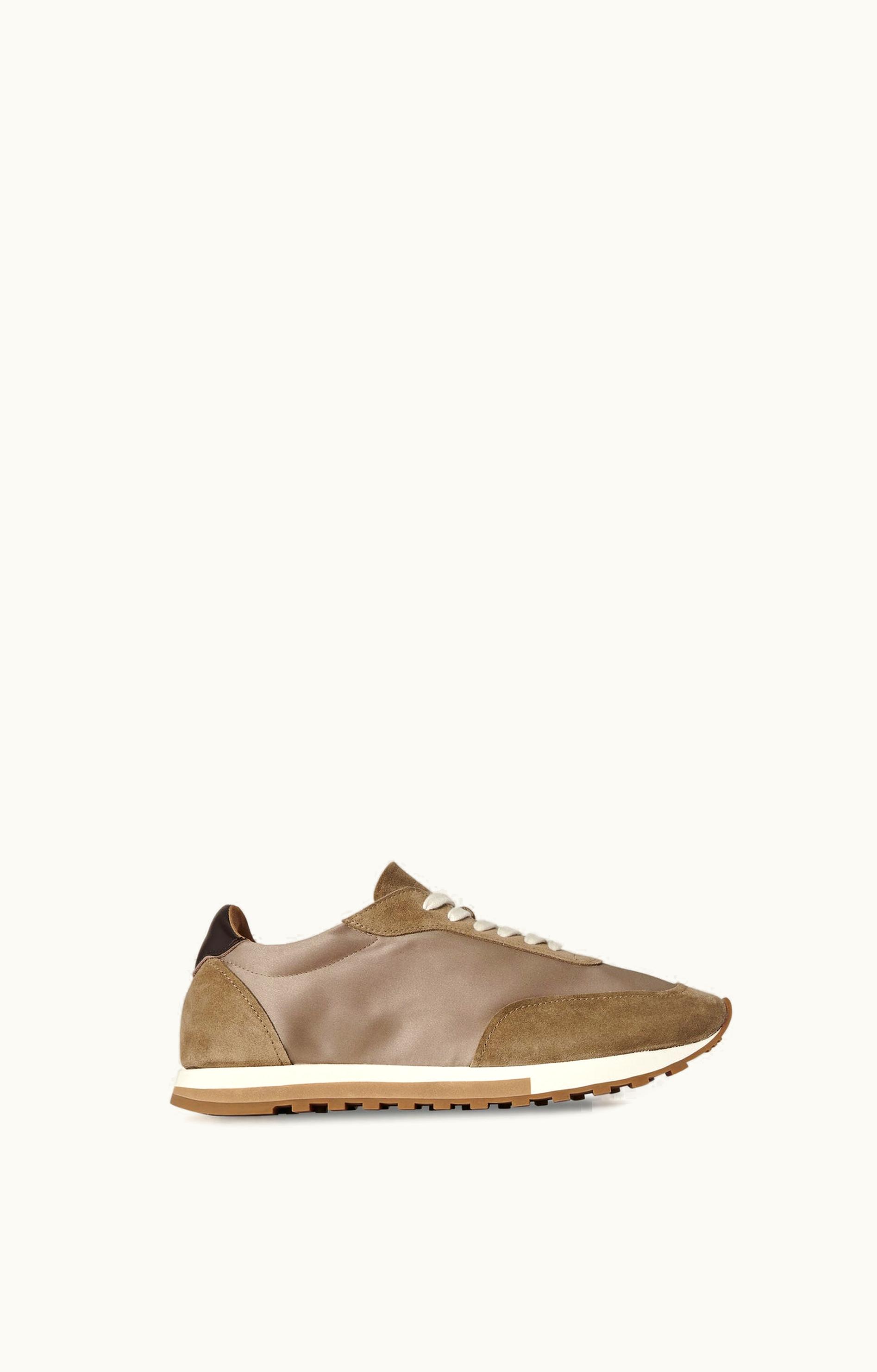 The Row The Row Owen Runner Sneaker Tan In Suede And Nylon