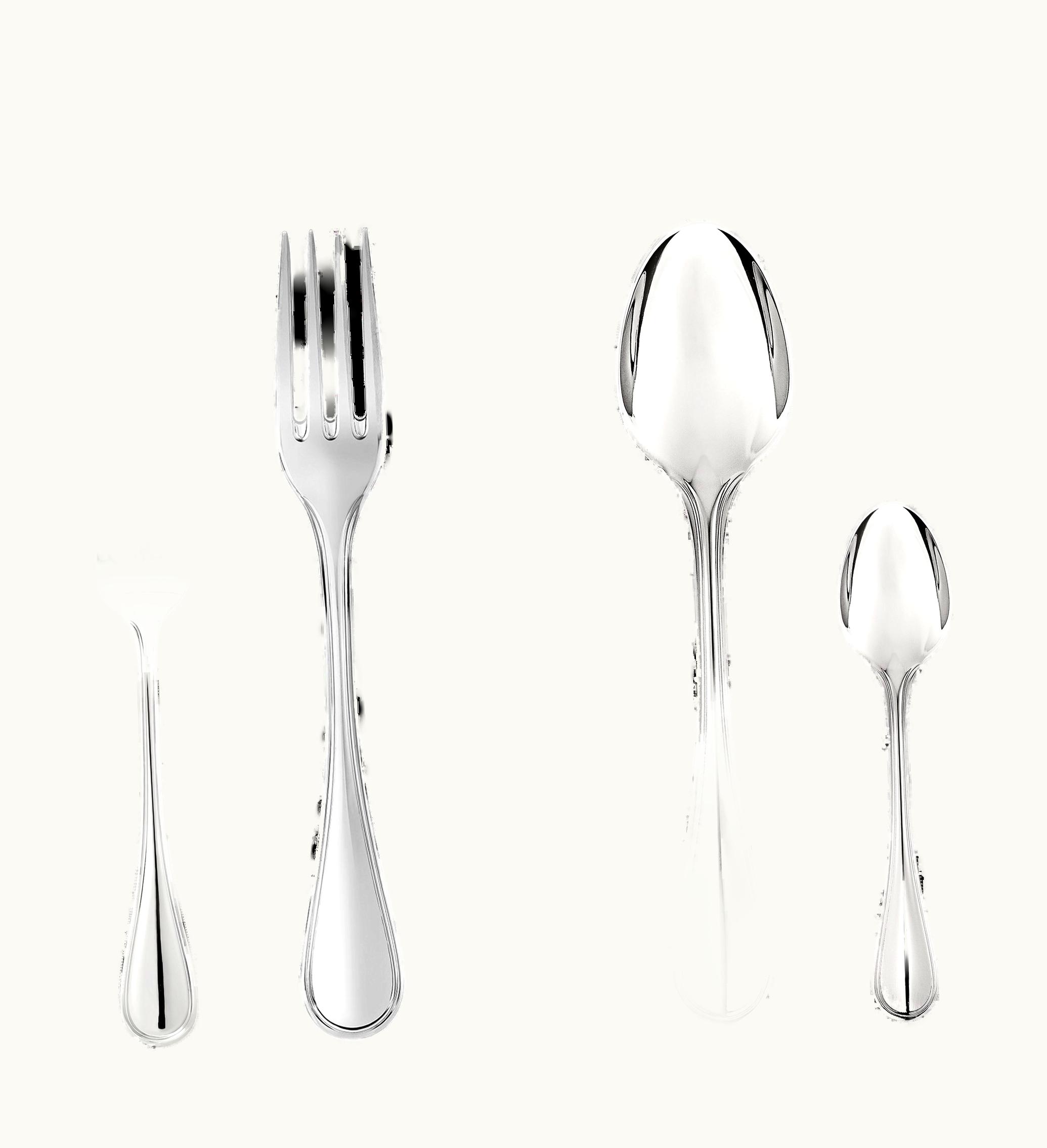 Christofle Christofle 110-Piece Stainless Steel Flatware Set With Chest Albi