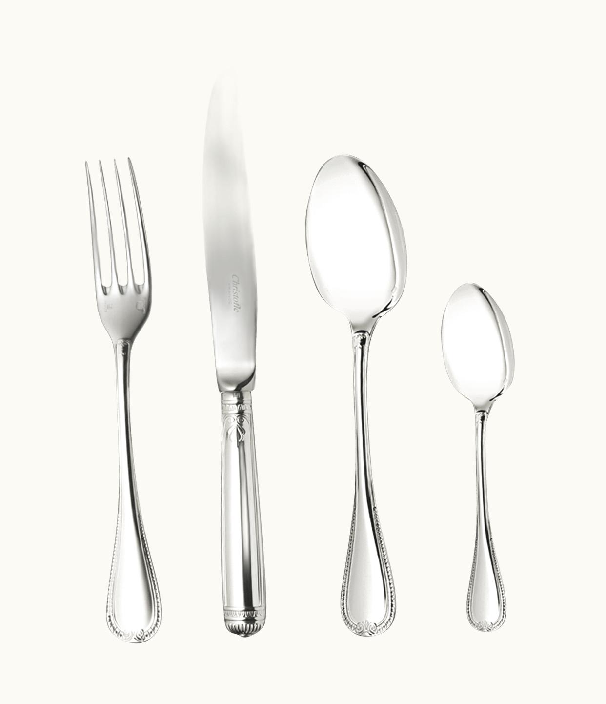 Christofle Christofle 48-Piece Silver-Plated Flatware Set With Free Chest Malmaison