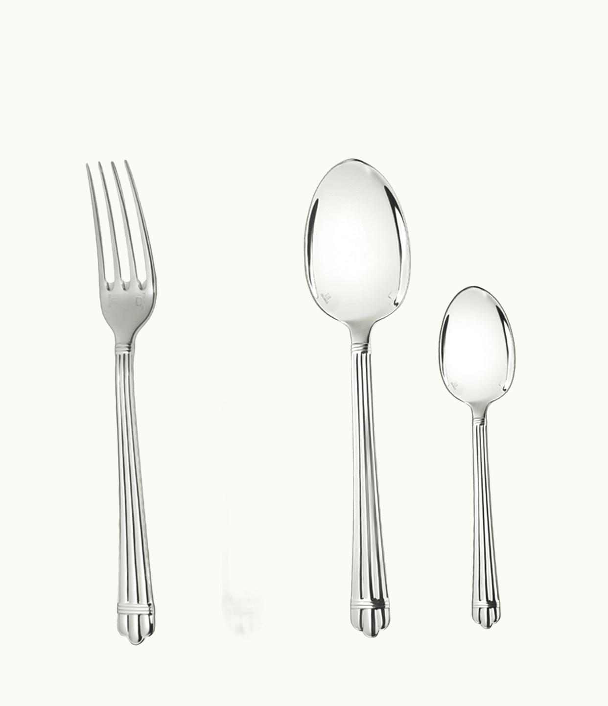 Christofle 24-Piece Silver Plated Flatware Set With Free Chest Aria