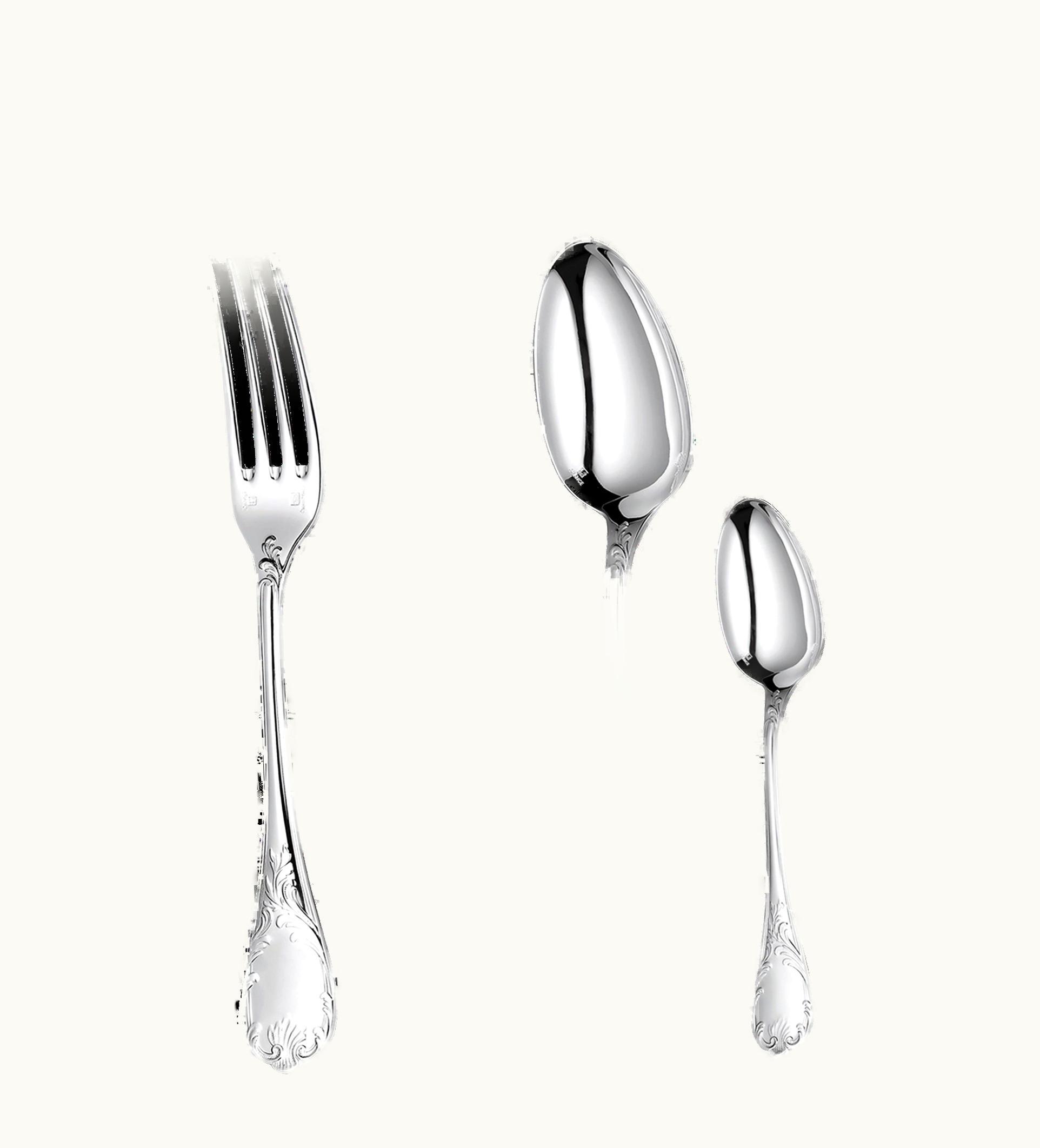 Christofle 24-Piece Silver-Plated Flatware Set With Free Chest Marly
