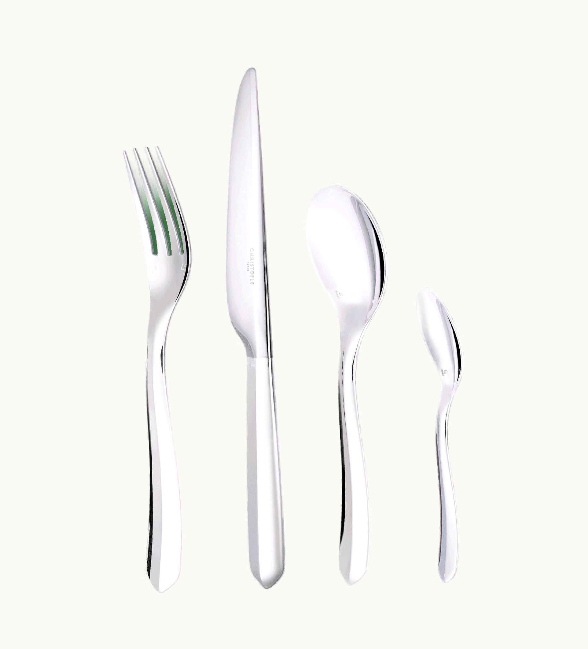Christofle 24-piece Silver-Plated Flatware Set For 6 People With Small Storage Box Infini Christofle