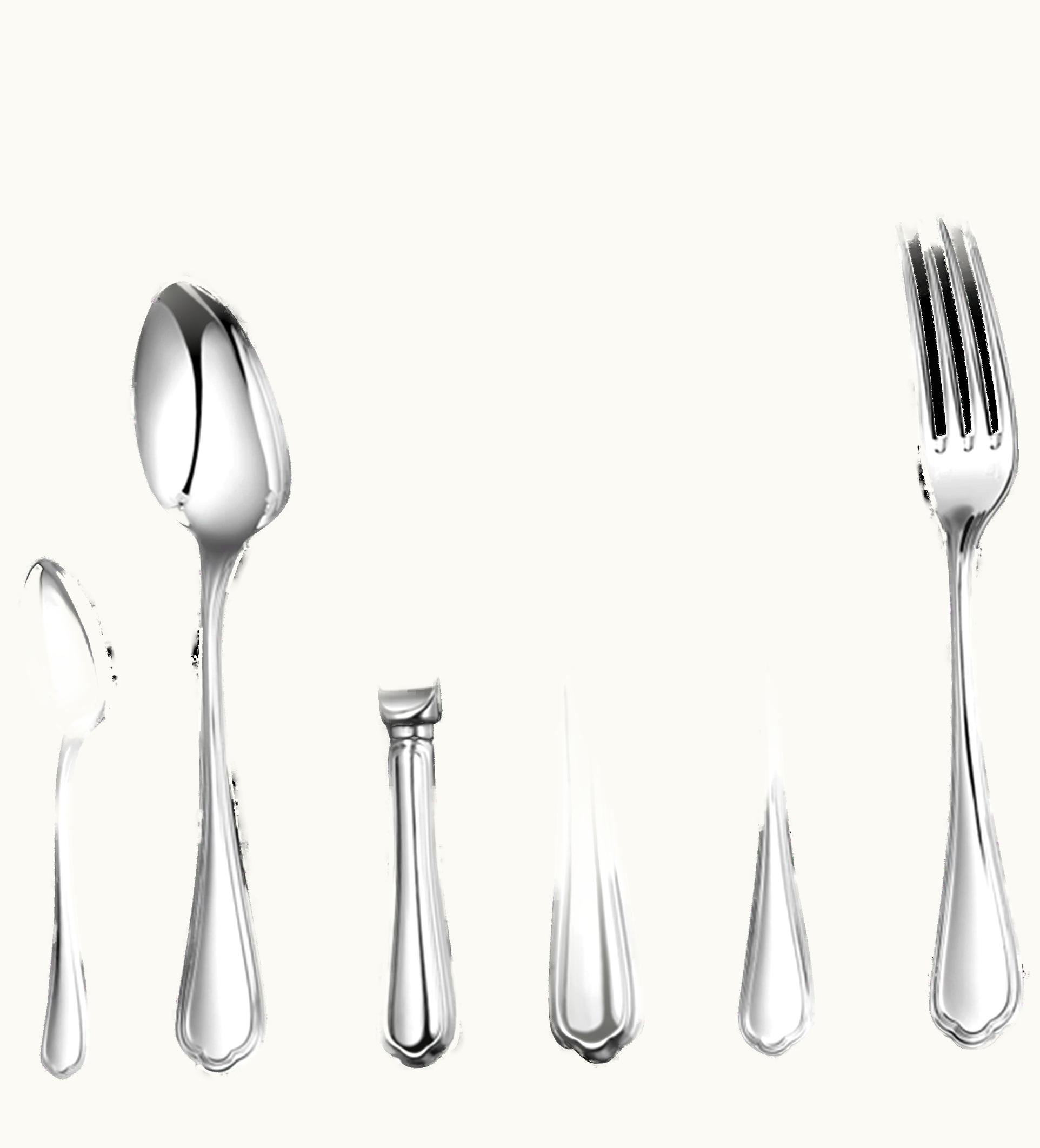 Christofle 110-Piece Silver-Plated Flatware Set With Chest Spatours