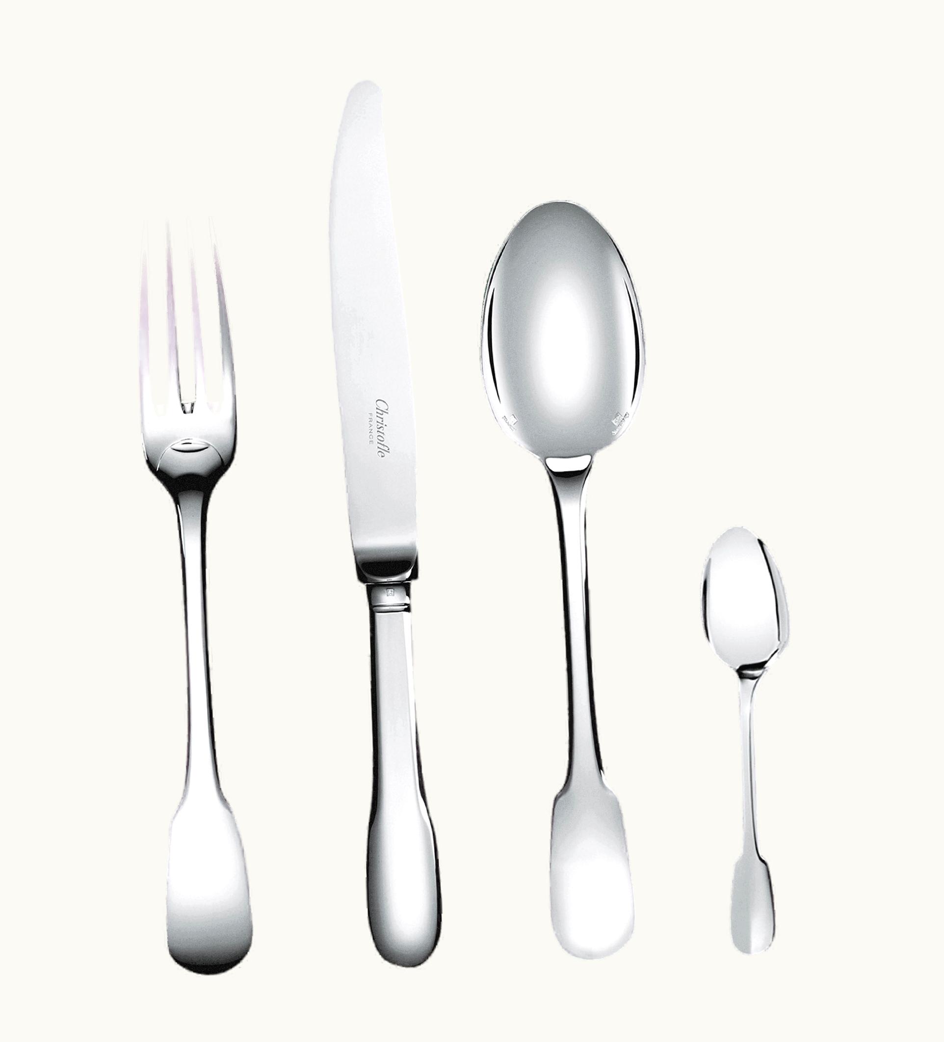 Christofle 24-Piece Silver-Plated Flatware Set With Free Chest Cluny