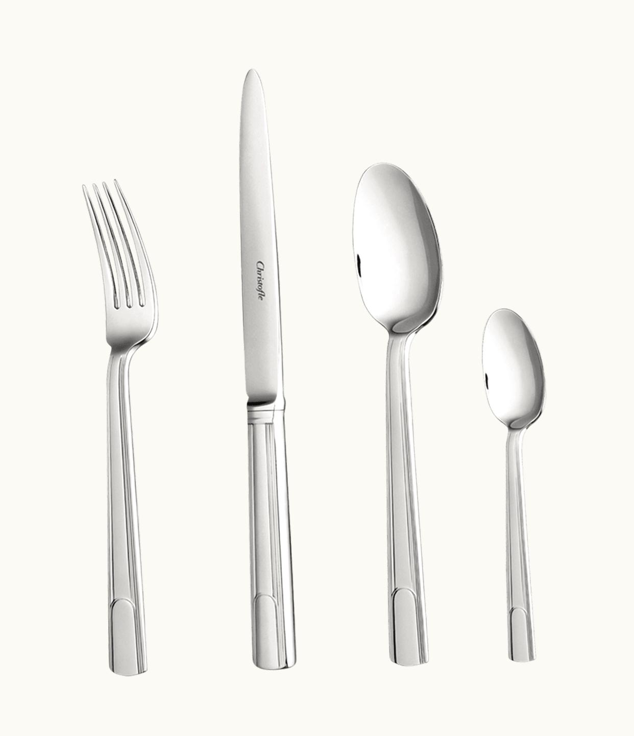Christofle 48-Piece Stainless Steel Flatware Set With Free Chest Hudson