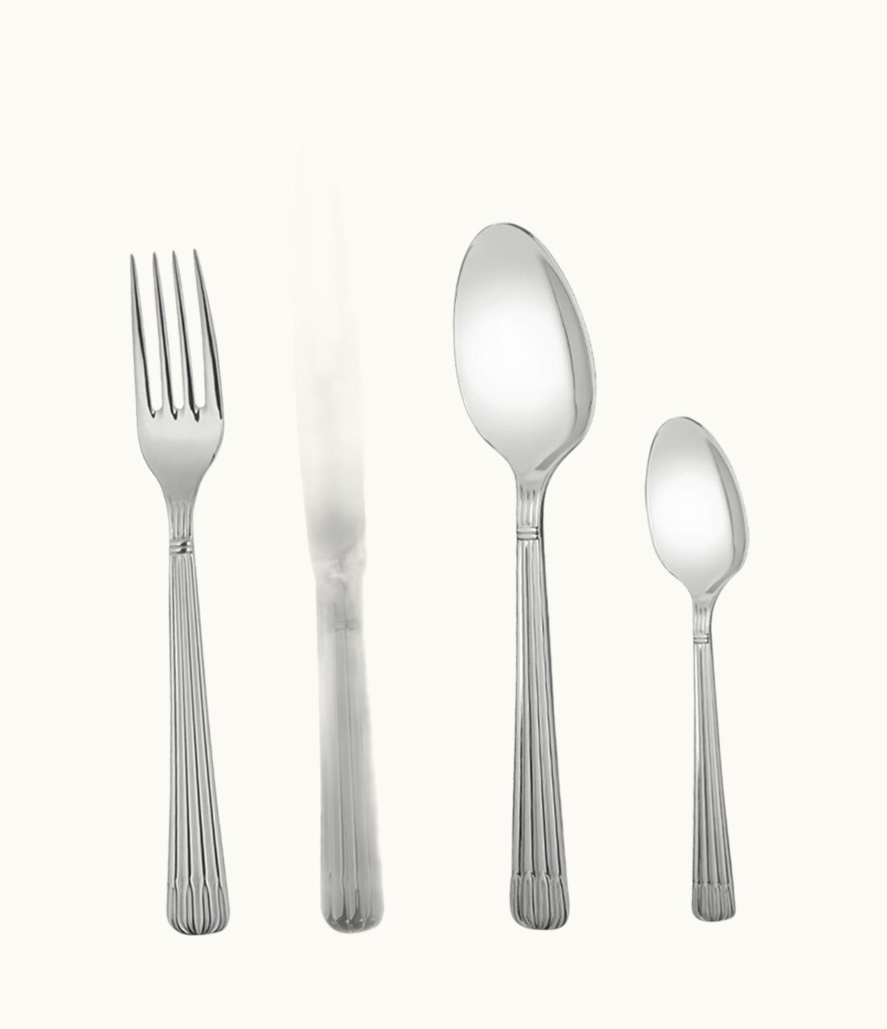 Christofle 48-Piece Stainless Steel Flatware Set With Free Chest Osiris