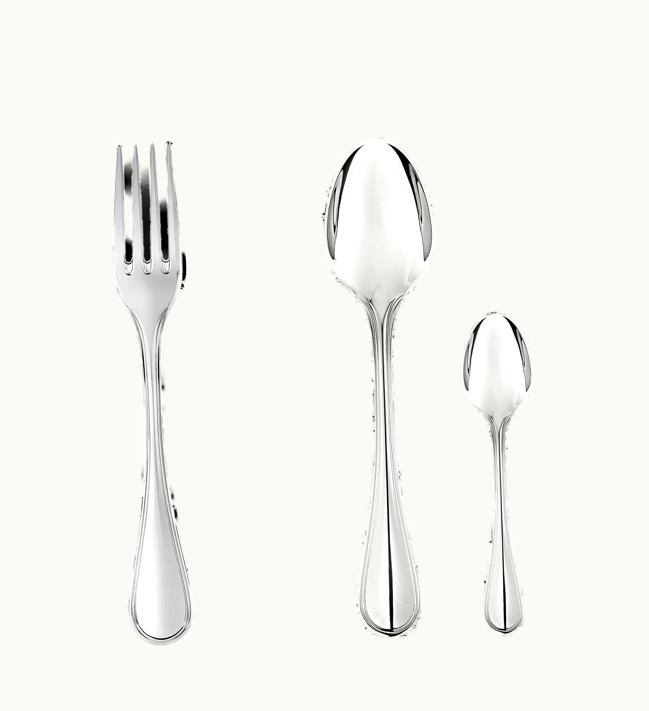 Christofle 48-Piece Stainless Steel Flatware Set With Chest Albi