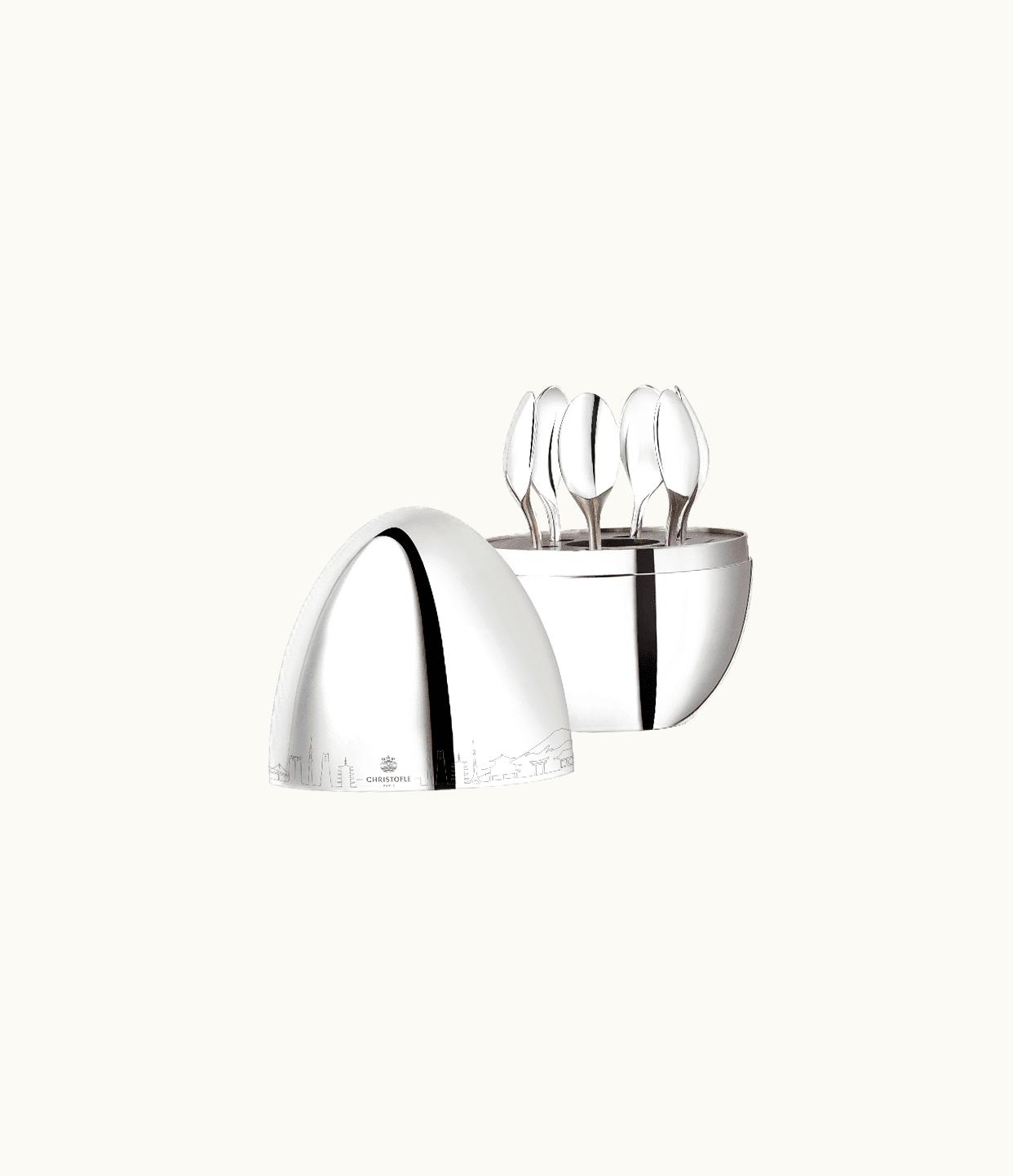 Christofle 6-Piece Silver-Plated Espresso Spoon Set - Japan Mood Skyline