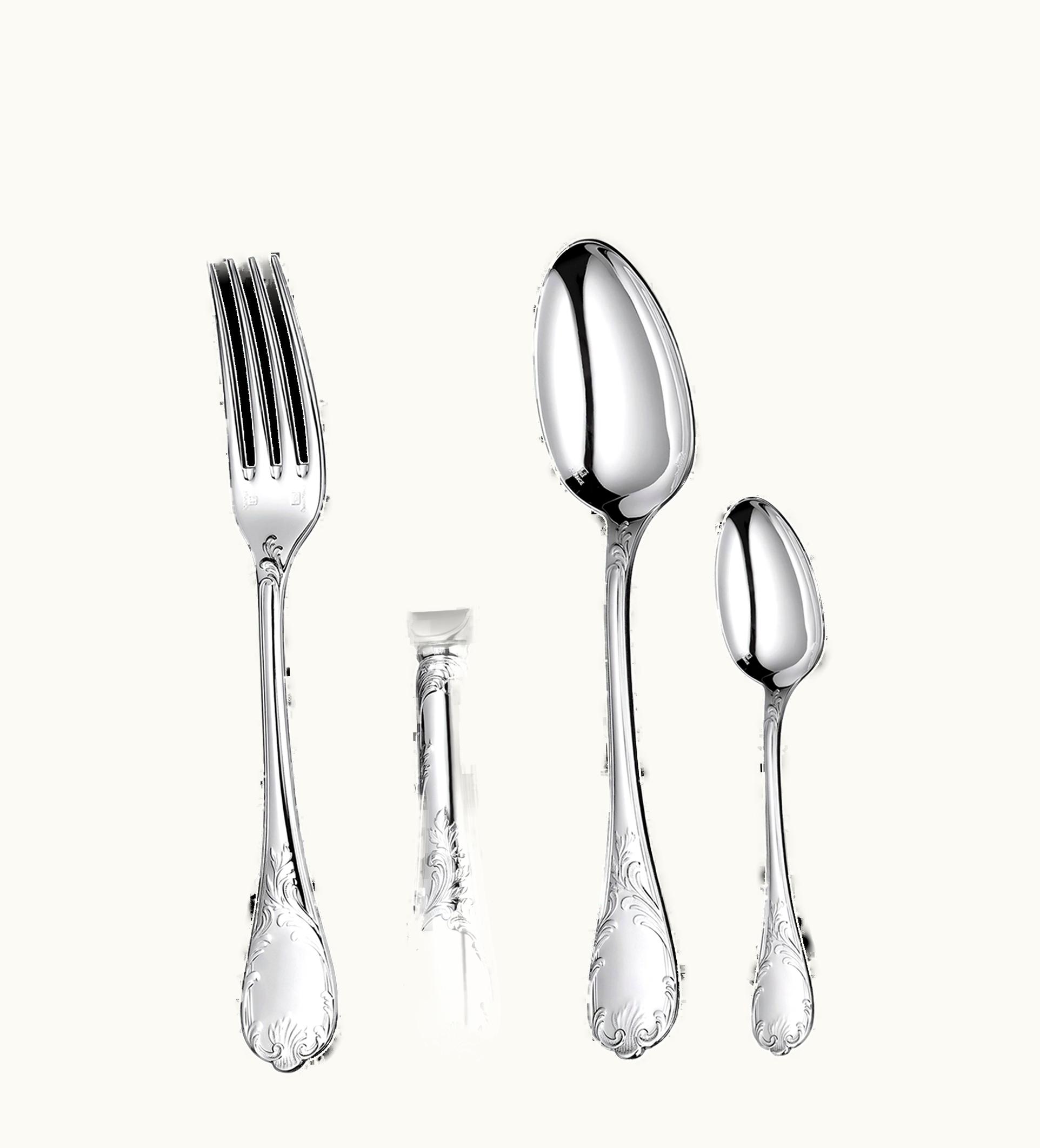 Christofle Christofle 48-Piece Silver-Plated Flatware Set With Free Chest Marly