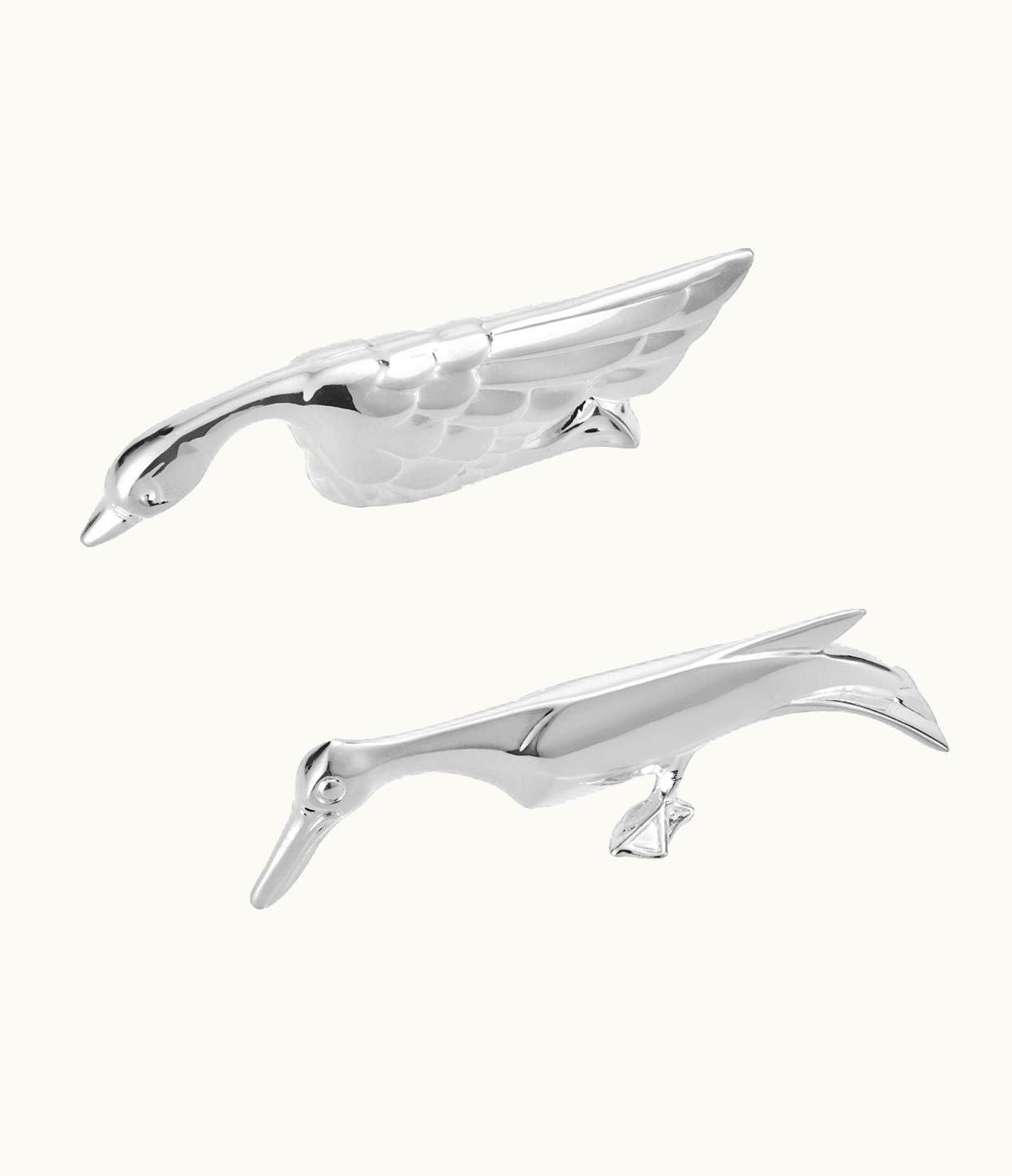 Christofle Christofle Silver-plated Set Of 2 Knife Rests Pelican / Swan Gallia