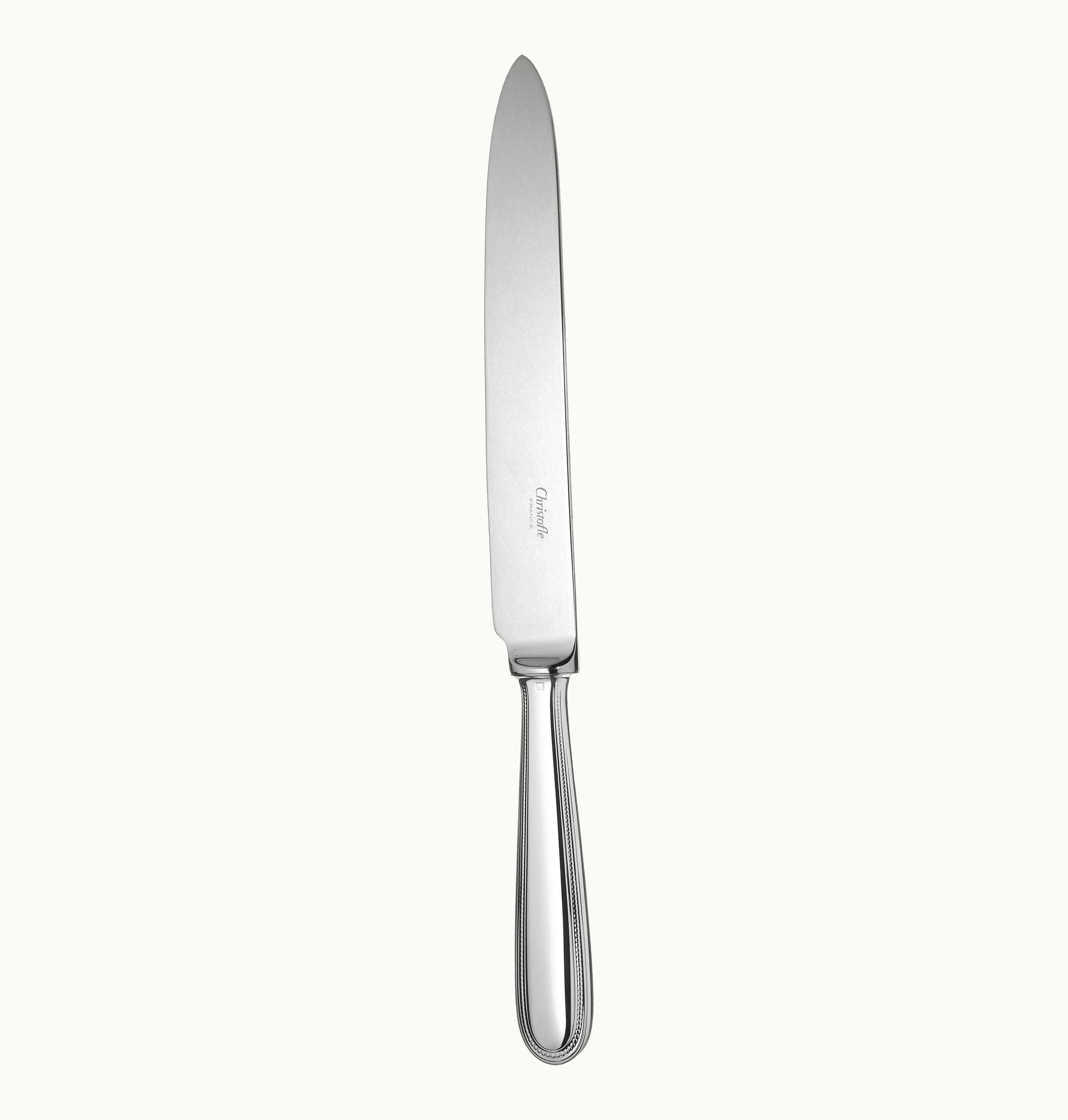 Christofle Christofle Silver Plated Carving Knife Perles Perles