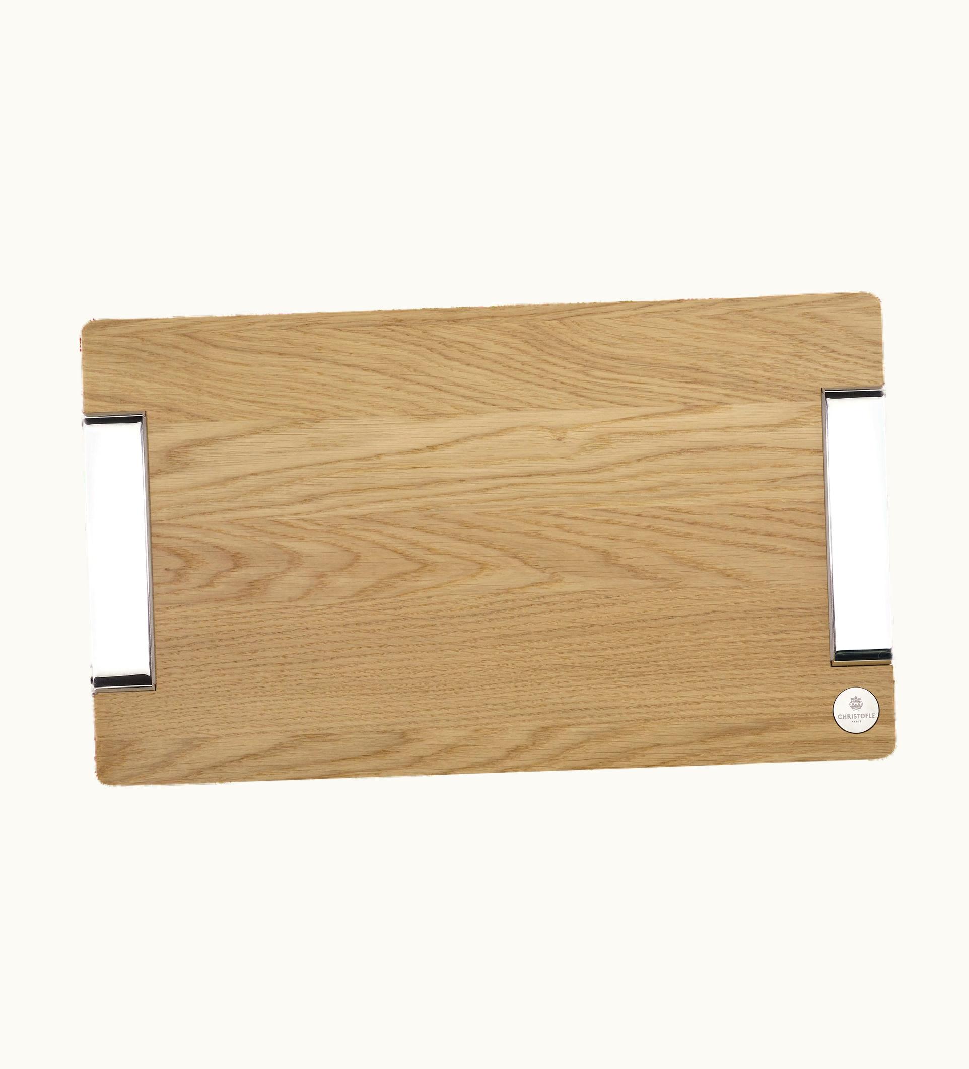 Christofle Christofle Oak Cutting Board With Silver-Plated Handles - Small Royal Chef