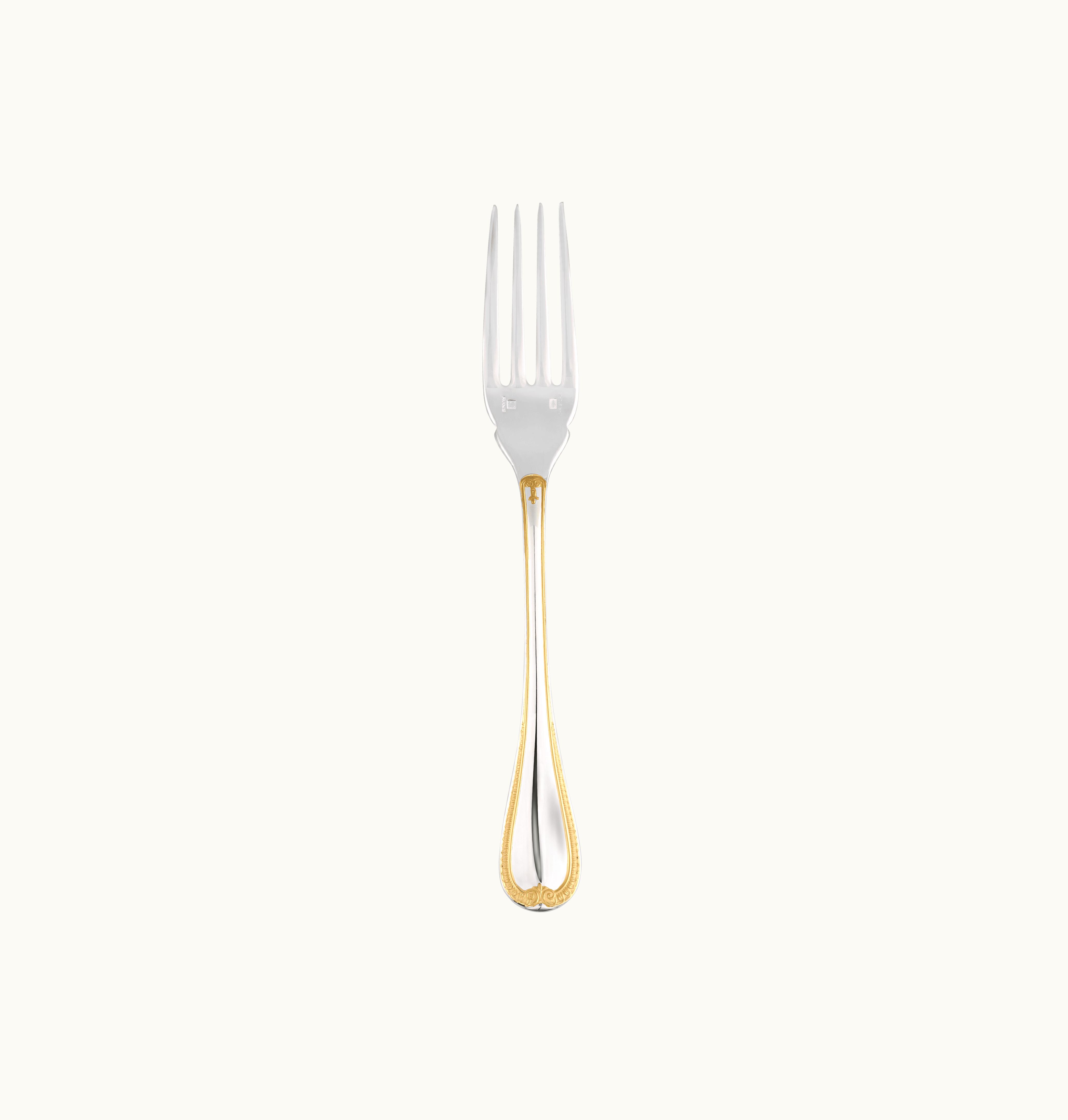 Christofle Christofle Partially Gilded Silver-plated Fish Fork Malmaison