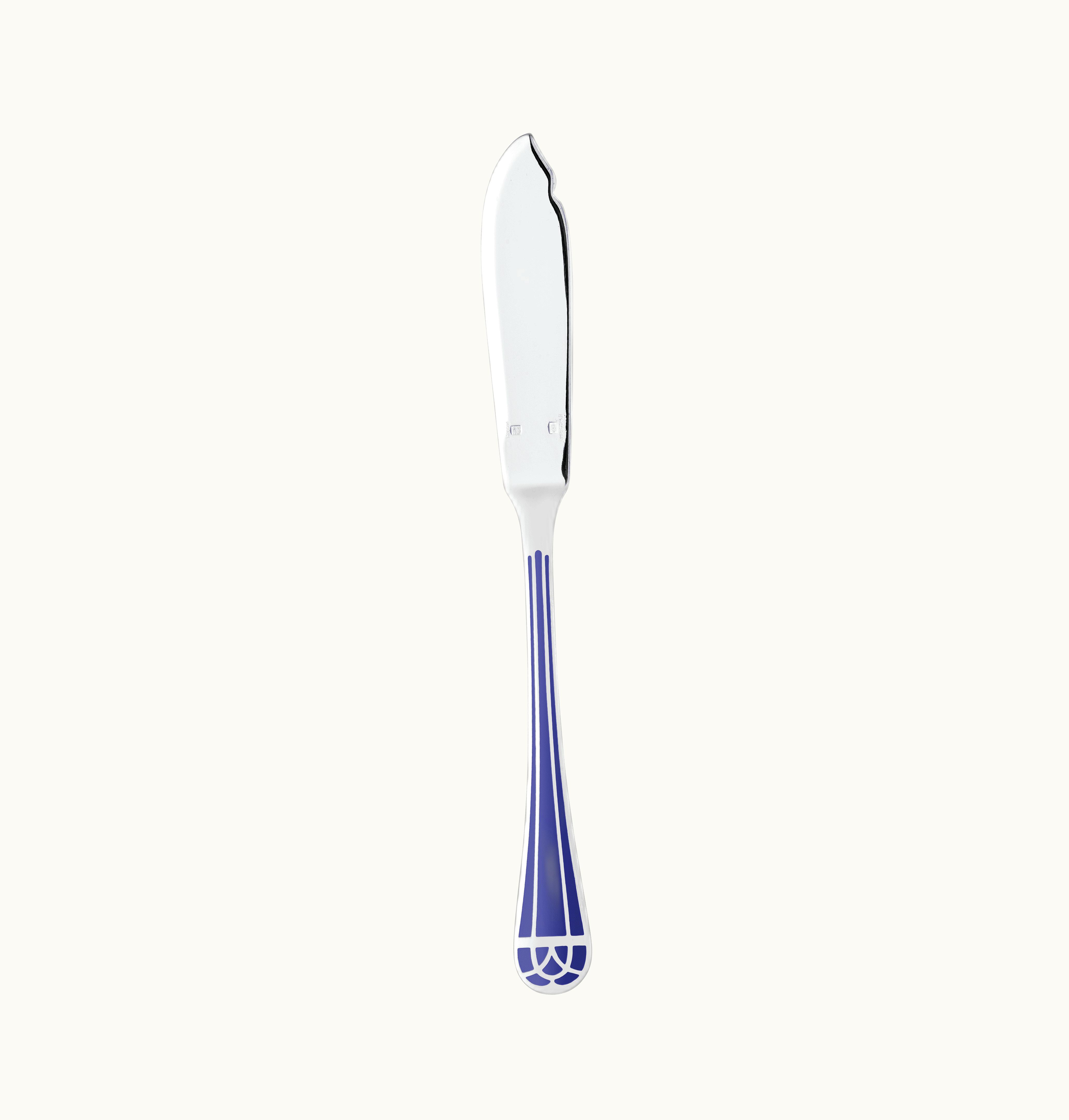 Christofle Christofle Silver-Plated Fish Knife - Marbled Blue Talisman