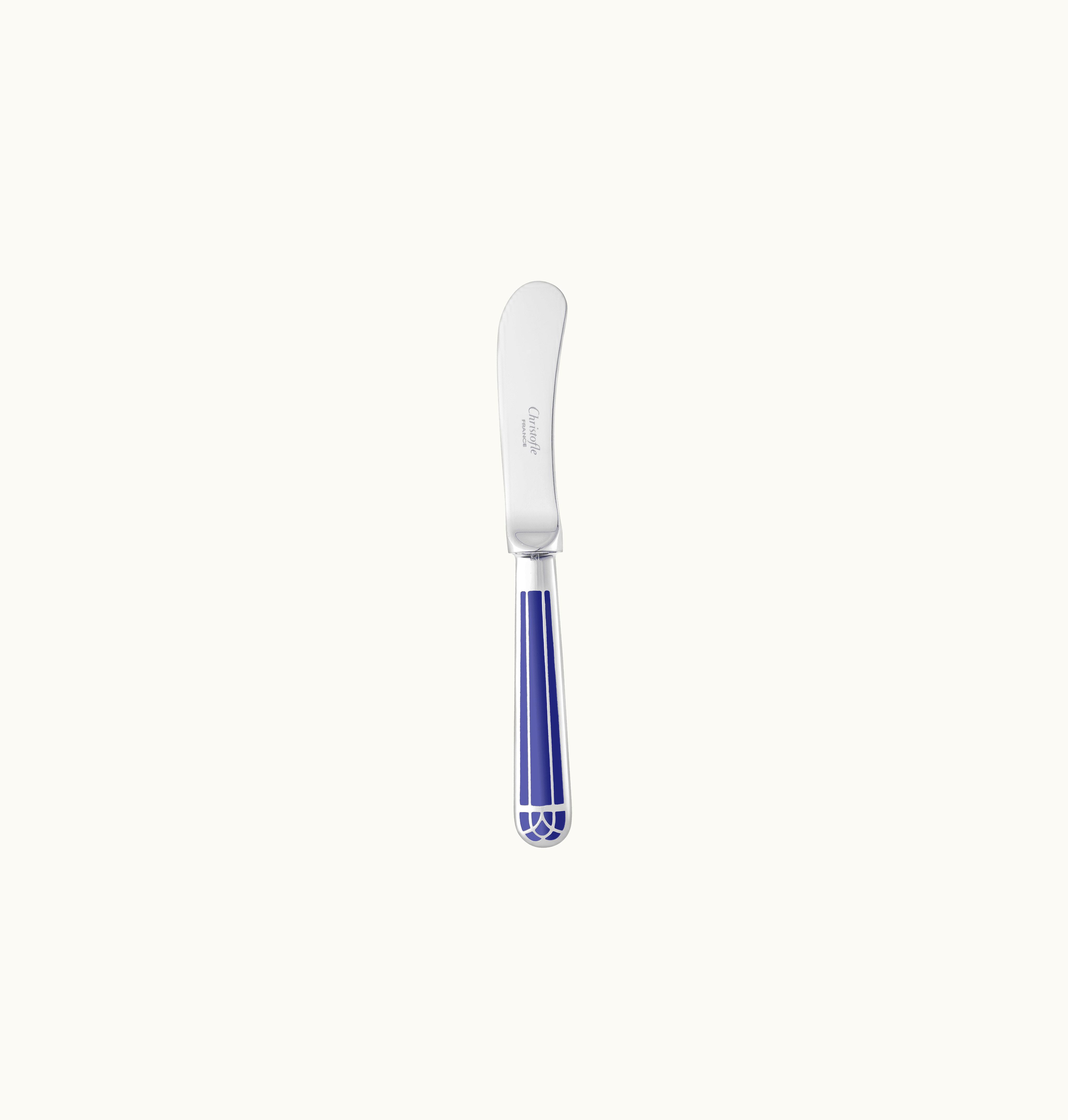 Christofle Christofle Silver-Plated Butter Spreader - Marbled Blue Talisman