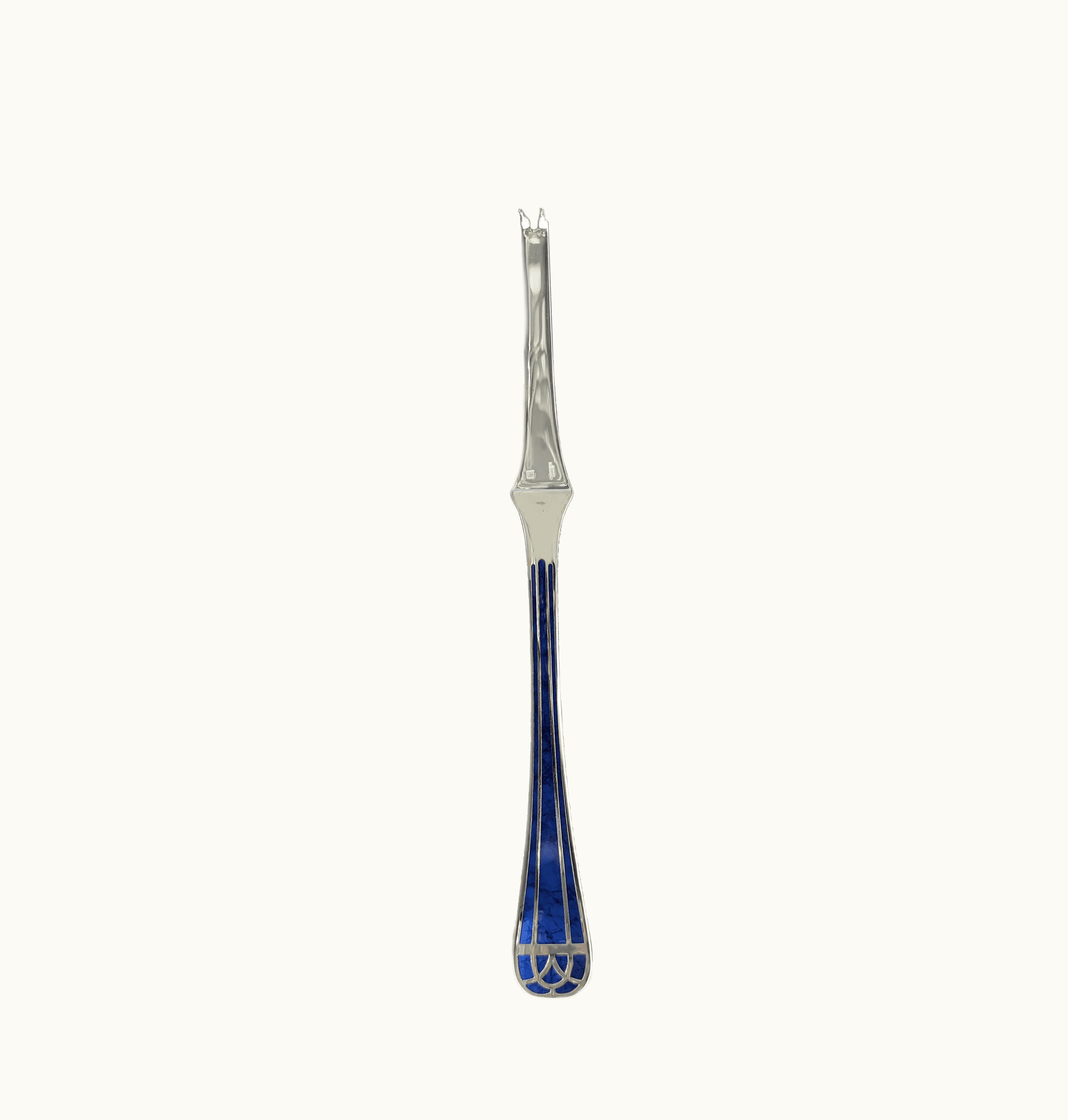 Christofle Christofle Silver-plated Lobster Pick - Marbled Blue Talisman
