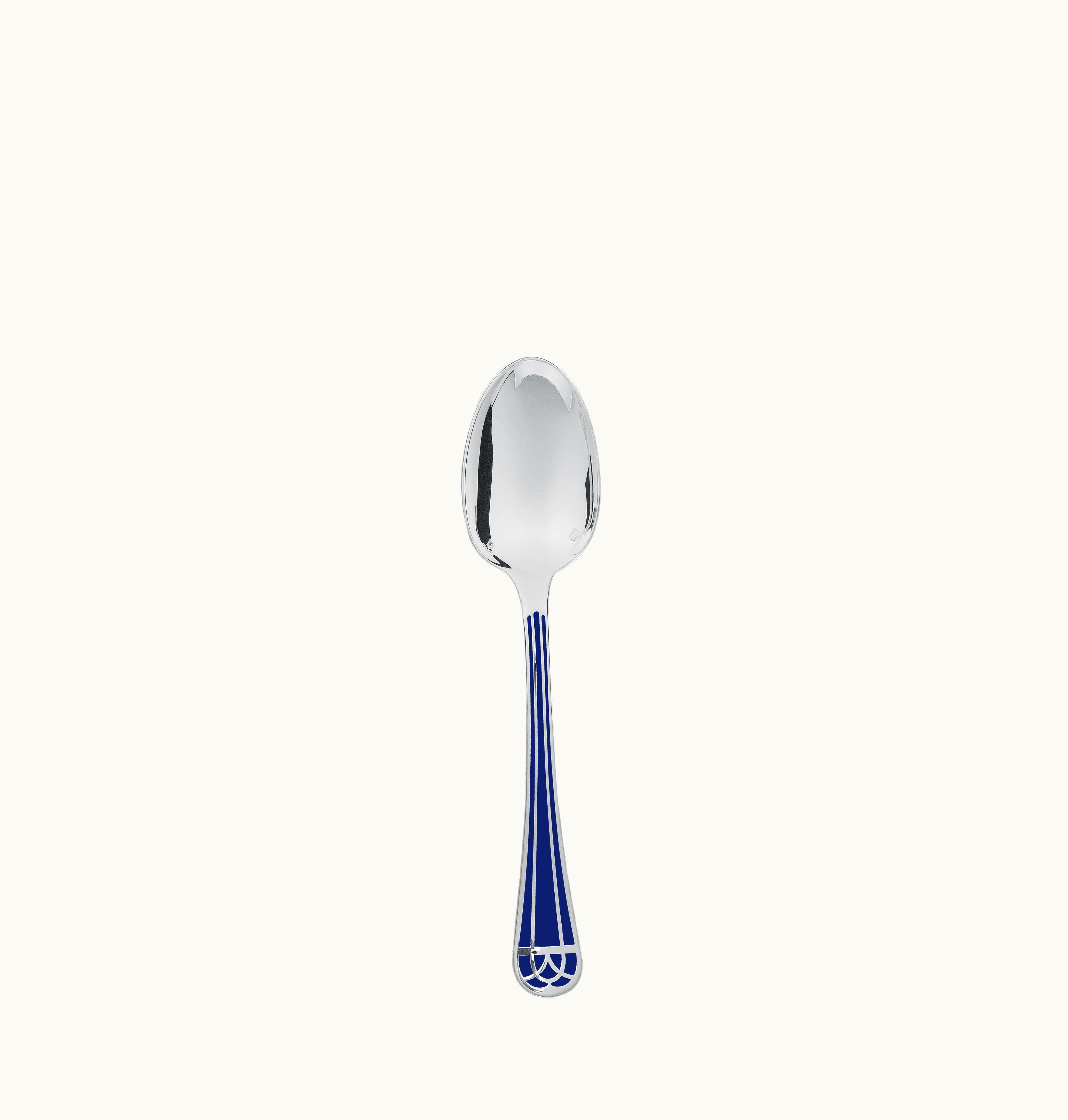 Christofle Christofle Silver Plated Dessert Spoon - Marbled Blue Talisman