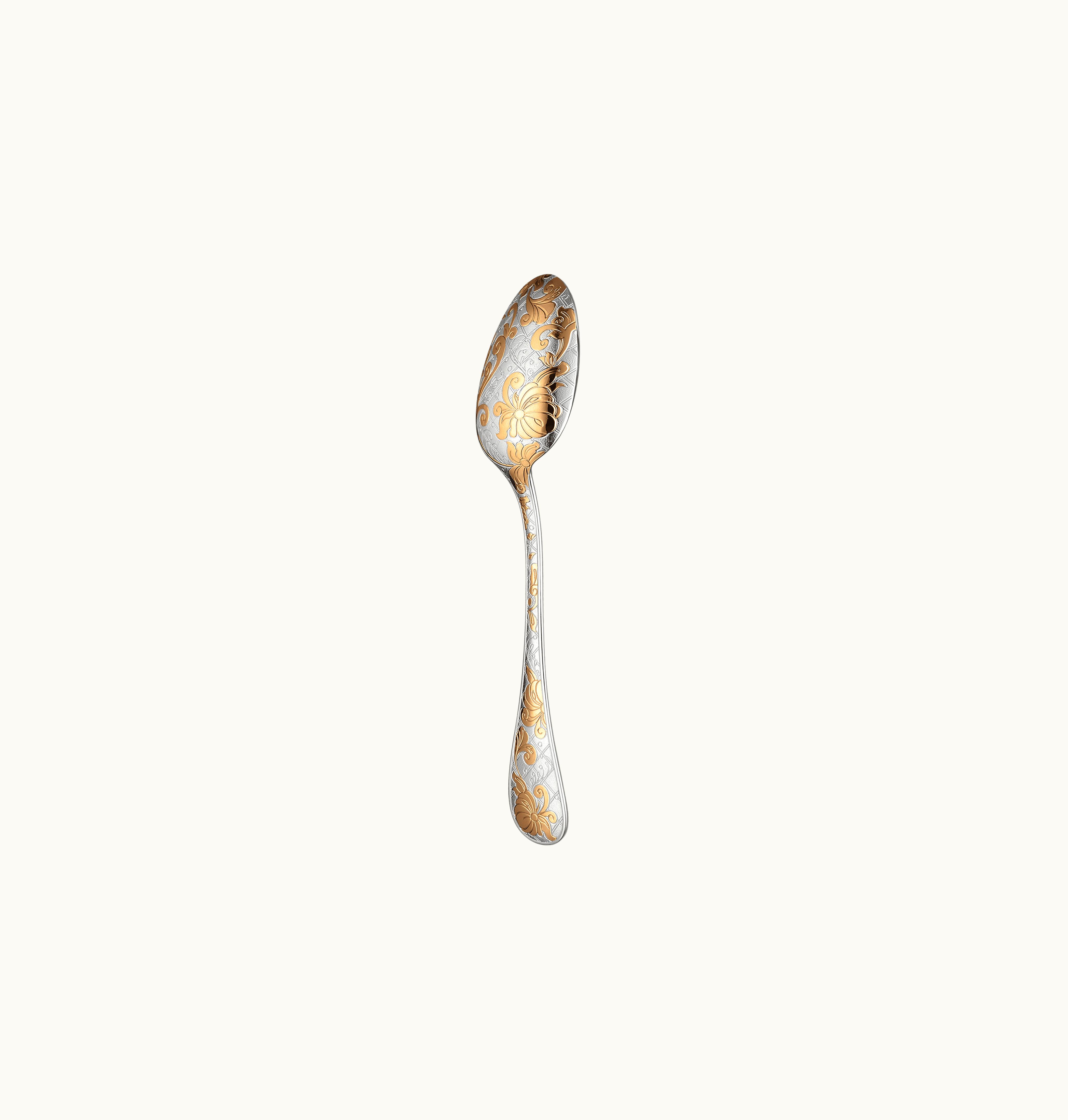 Christofle Christofle Partially Gilded Silver Plated Coffee Spoon Jardin d'Eden
