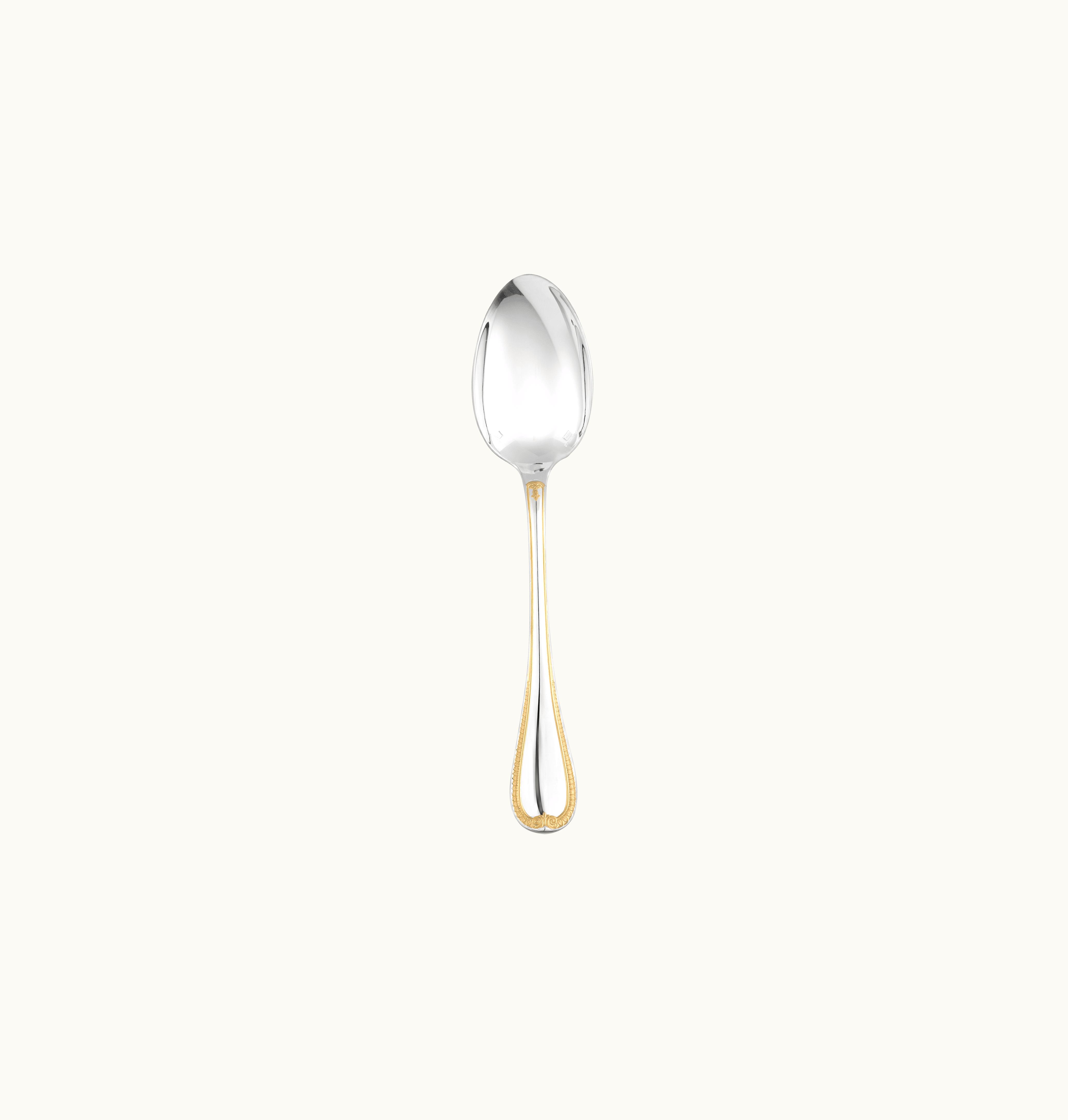 Christofle Christofle Partially Gilded Silver Plated Dessert Spoon Malmaison