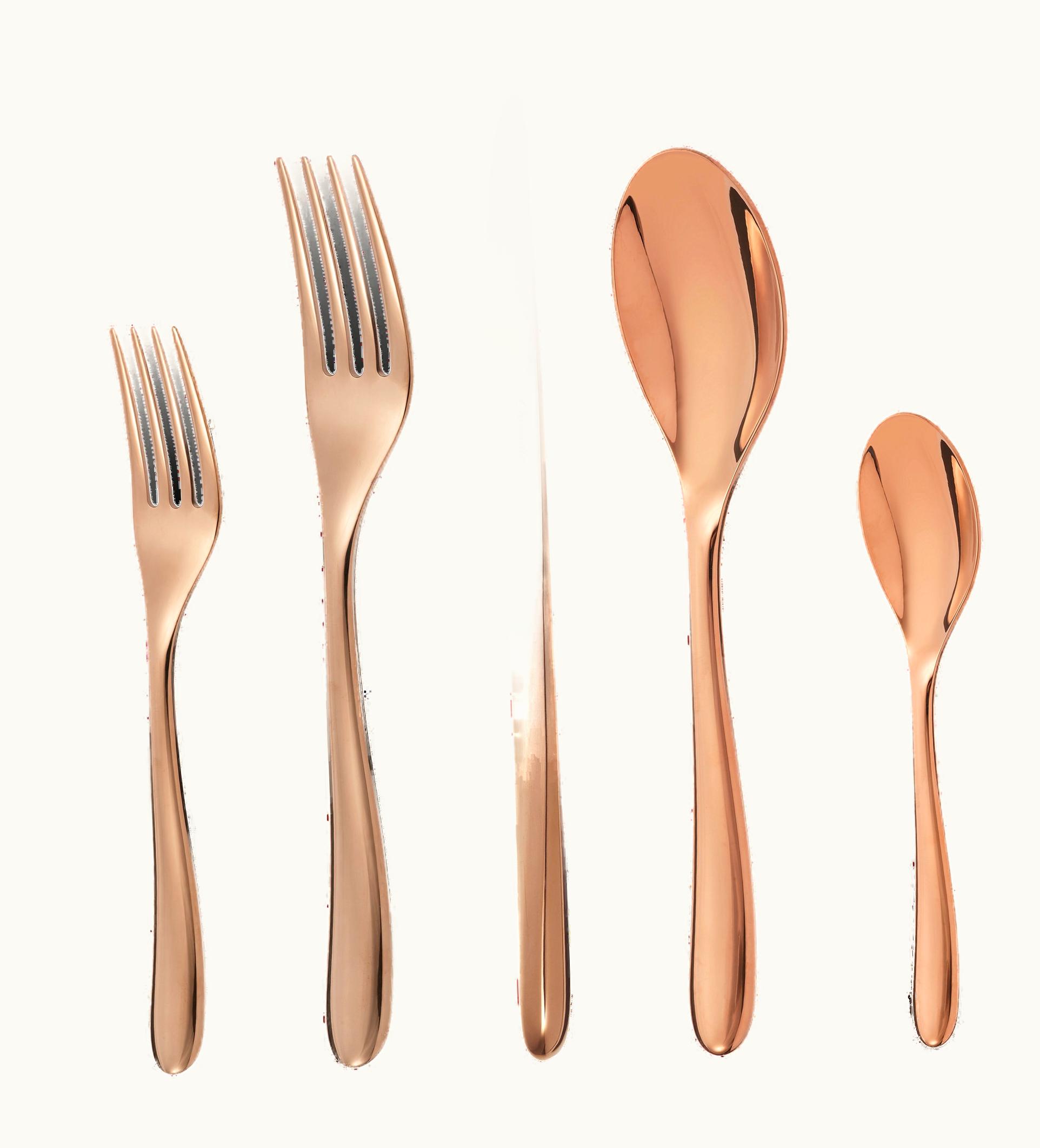 Christofle 5-Piece Copper Stainless Steel Place Setting L'Ame De Christofle