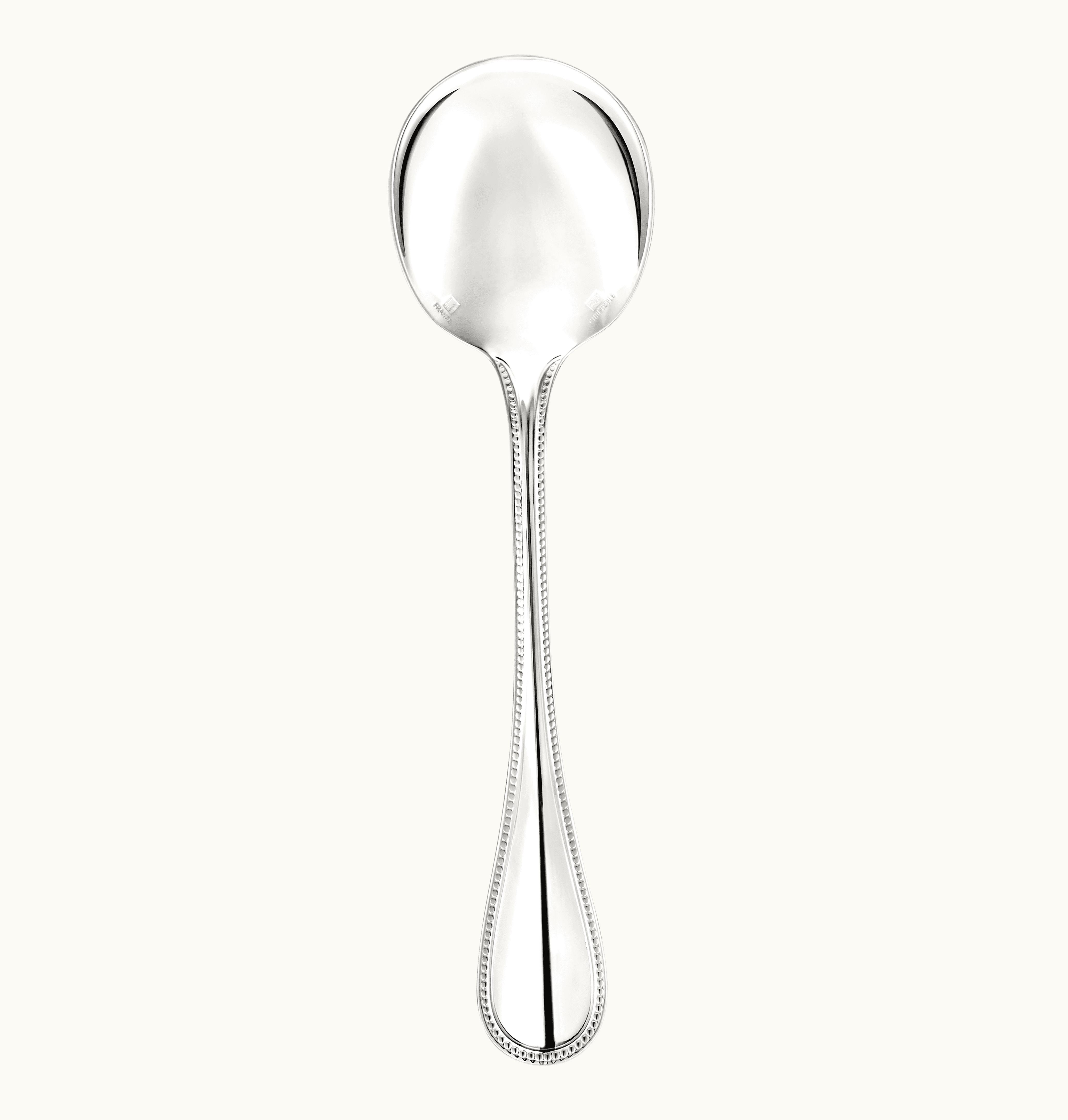 Christofle Christofle Silver-Plated Cream Soup Spoon Perles