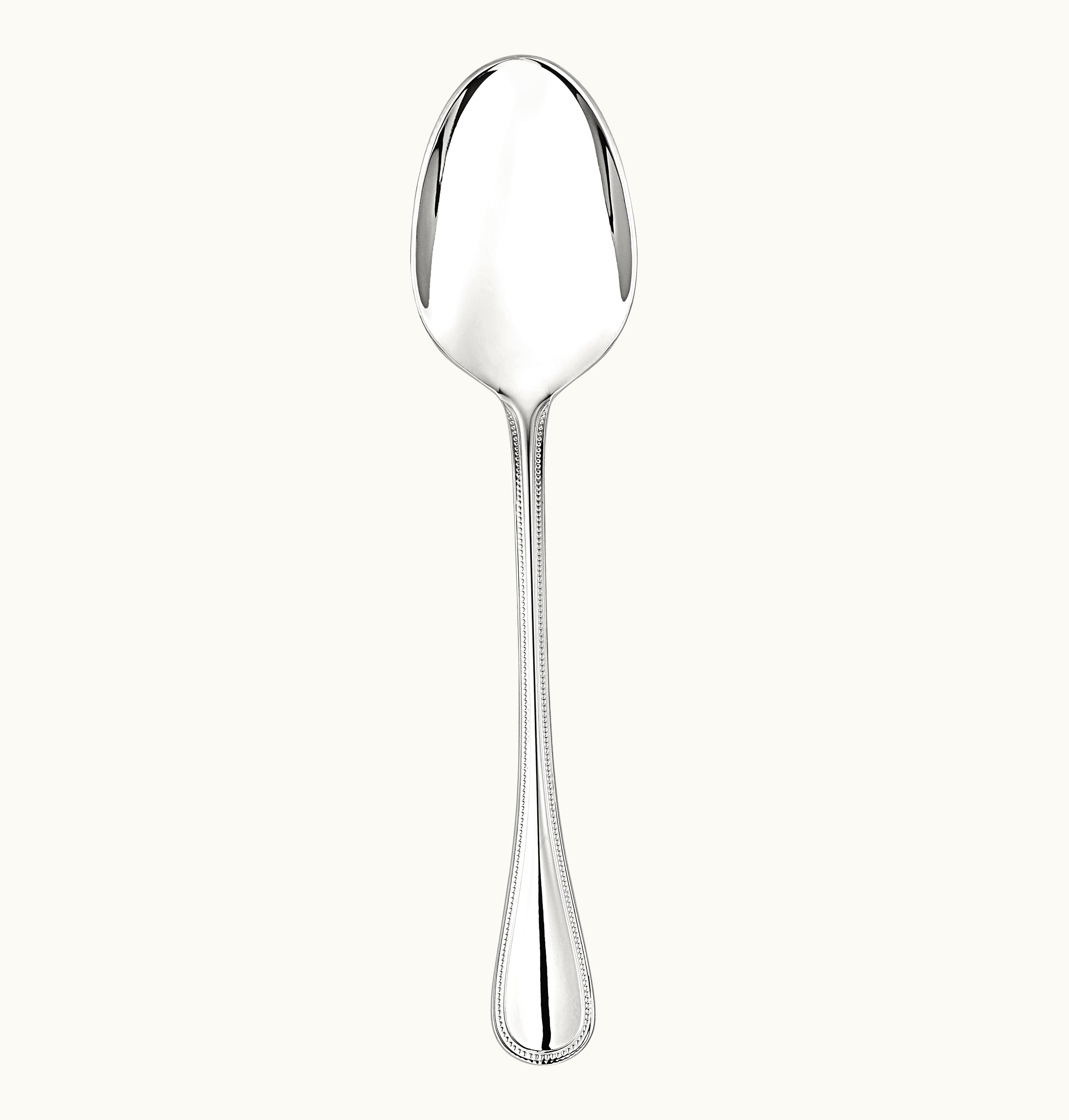 Christofle Christofle Stainless Steel Serving Spoon Perles Steel Perles