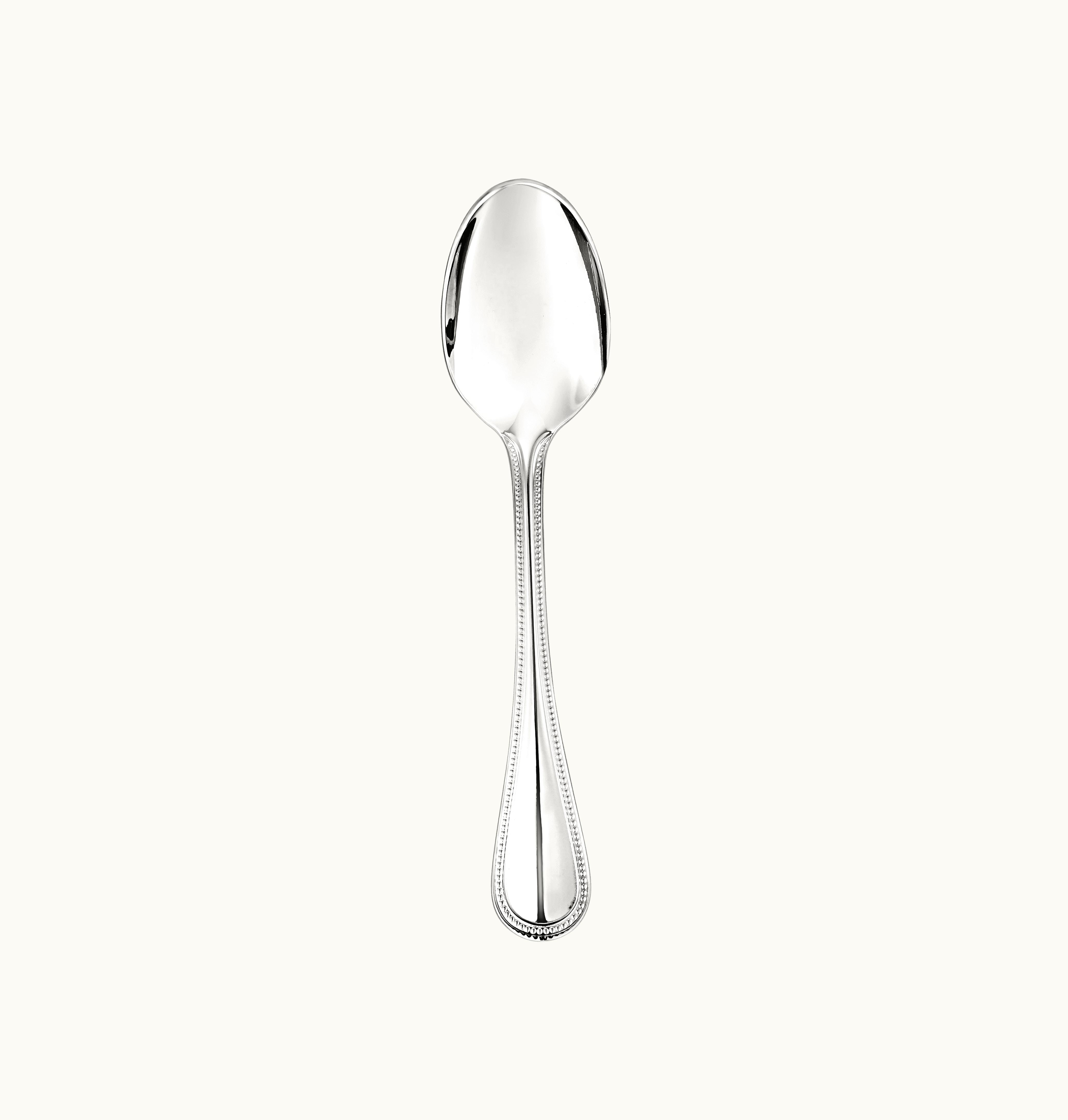 Christofle Christofle Stainless Steel Dessert Spoon Perles Steel Perles