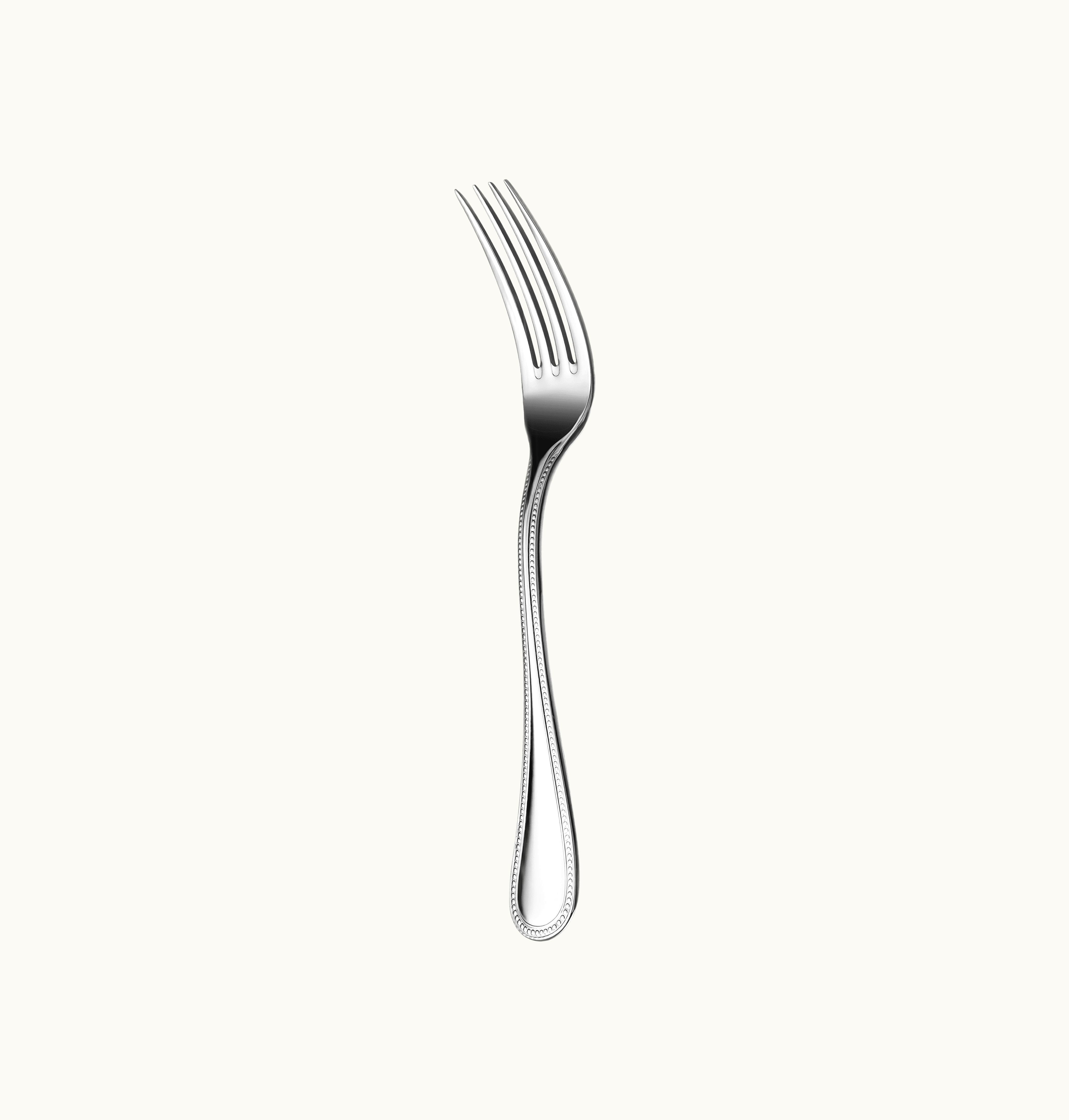 Christofle Christofle Stainless Steel Dessert Fork Steel Perles