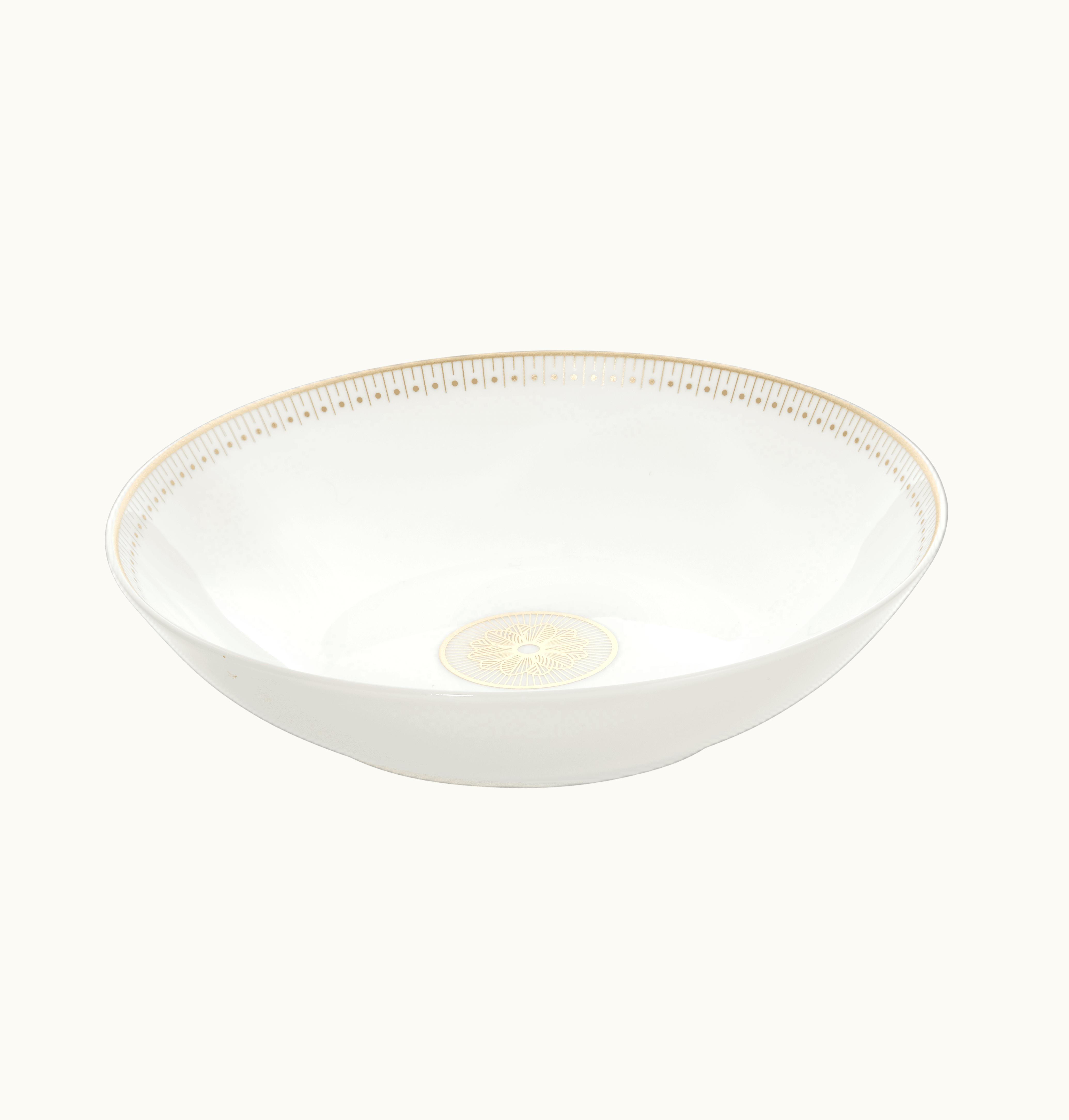 Christofle Christofle Porcelain Soup Cereal Bowl Gold Finish Malmaison Impériale