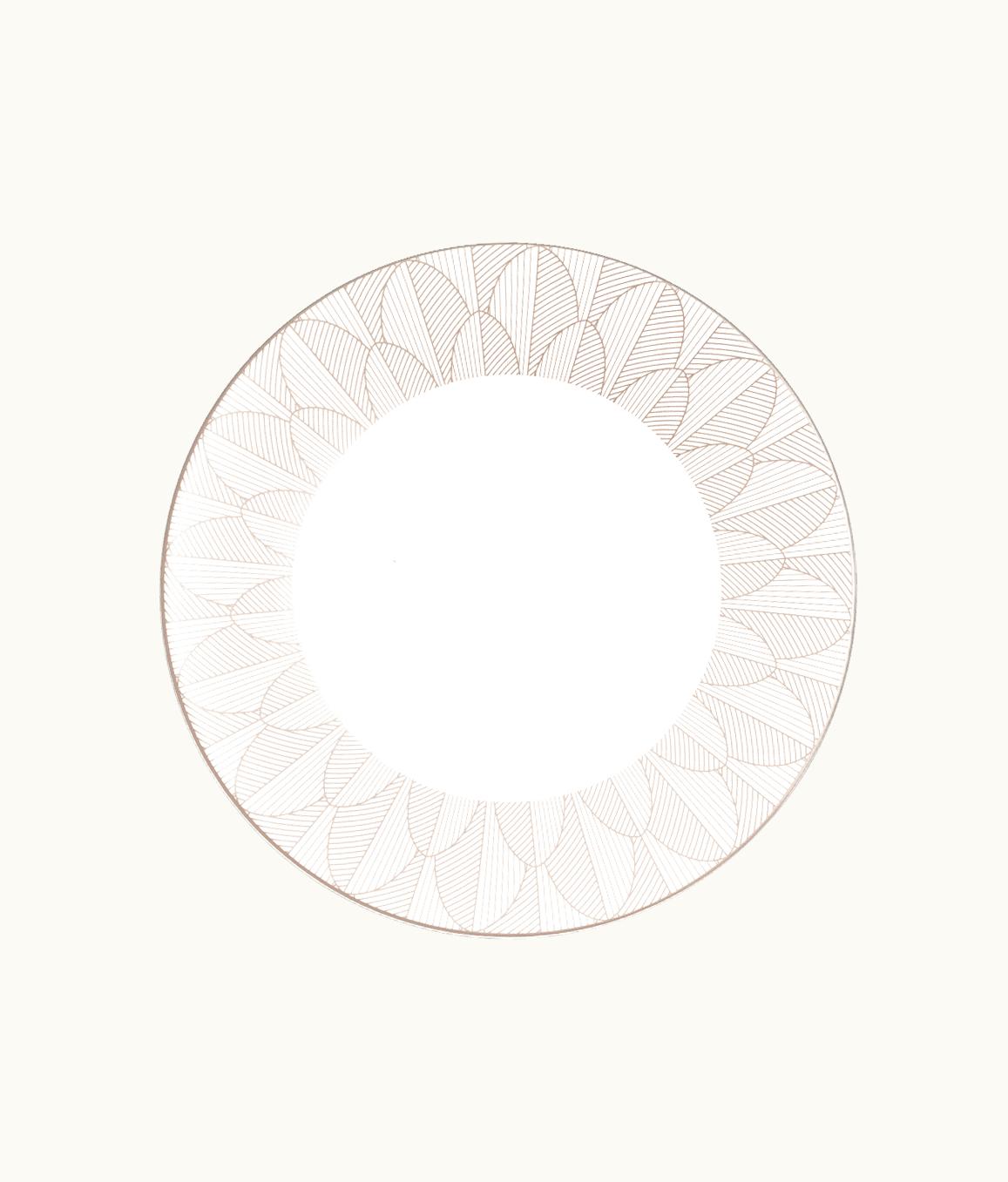 Christofle Christofle Porcelain Dinner Plate Platinum Finish Malmaison Impériale