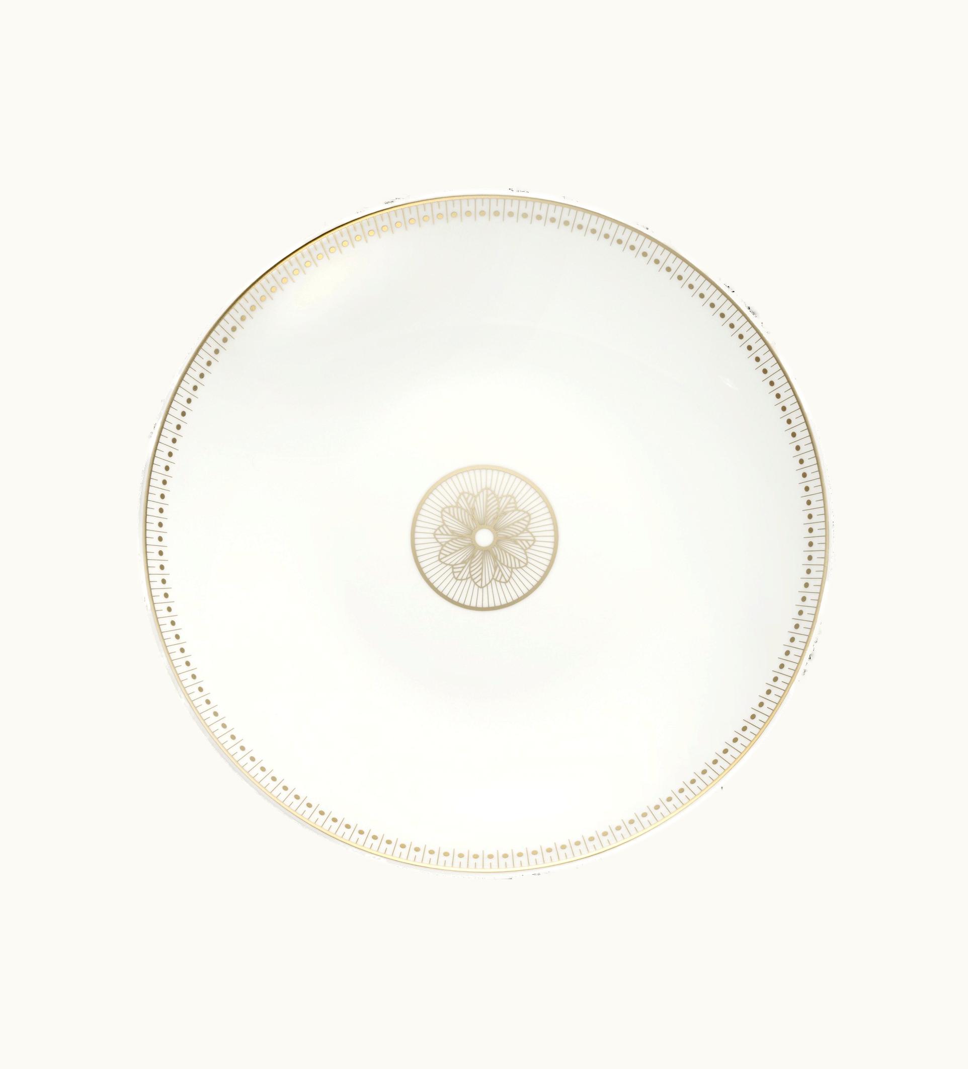 Christofle Christofle Porcelain Open Vegetable Dish Gold Finish Malmaison Impériale