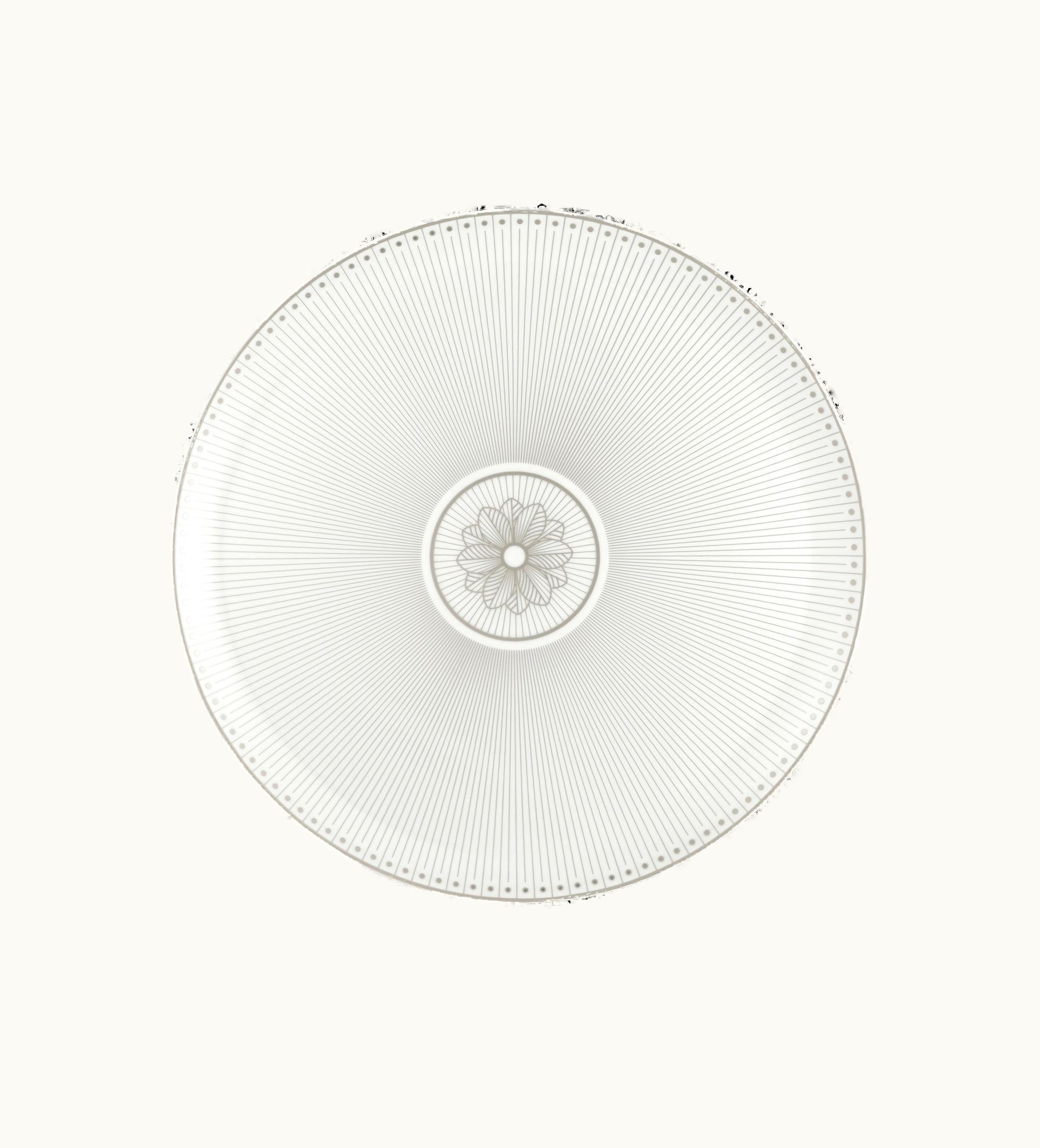 Christofle Christofle Porcelain Pie Dish Platinum Finish Malmaison Impériale