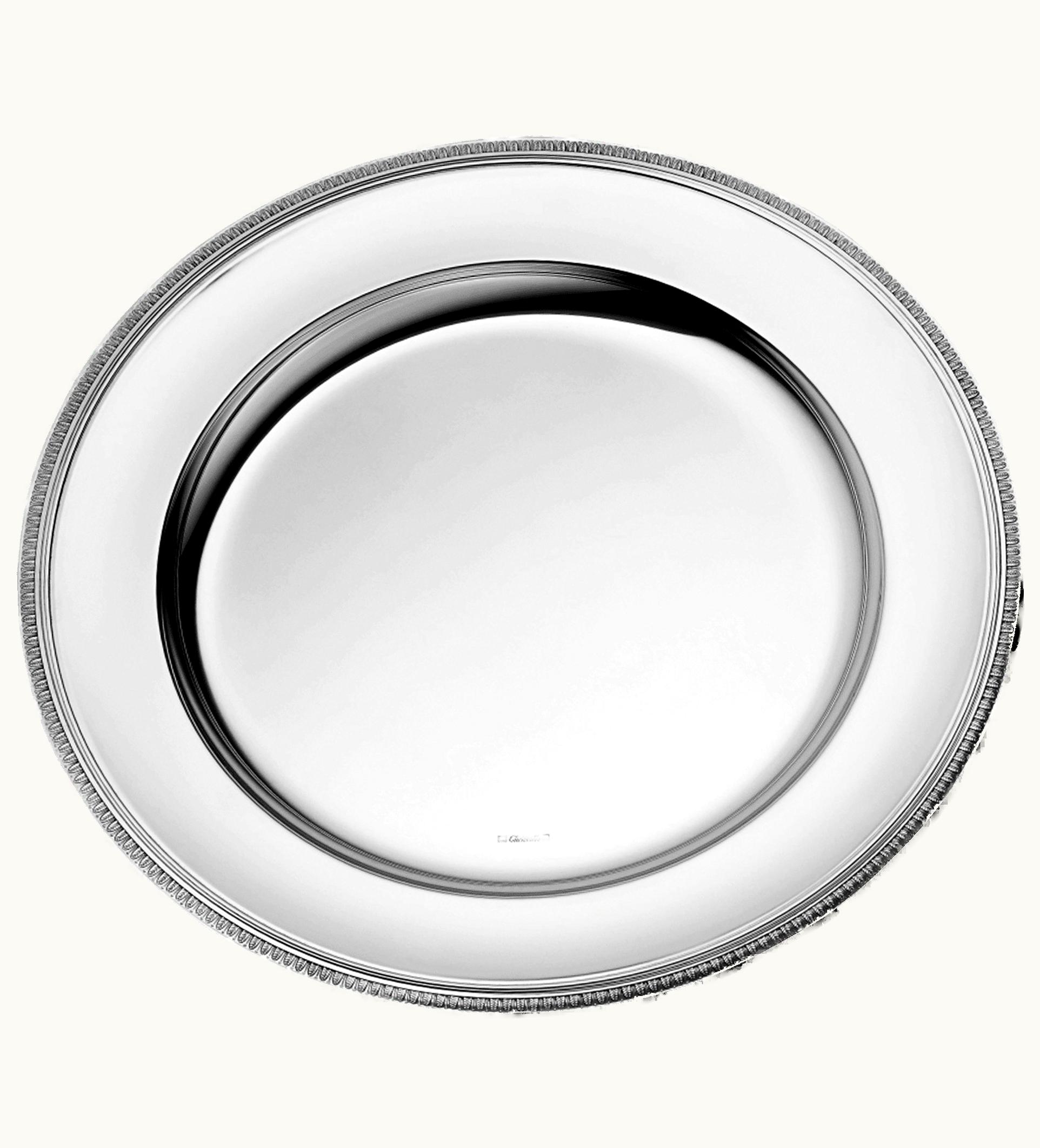 Christofle Christofle Silver-Plated Round Tray - 40 CM Malmaison