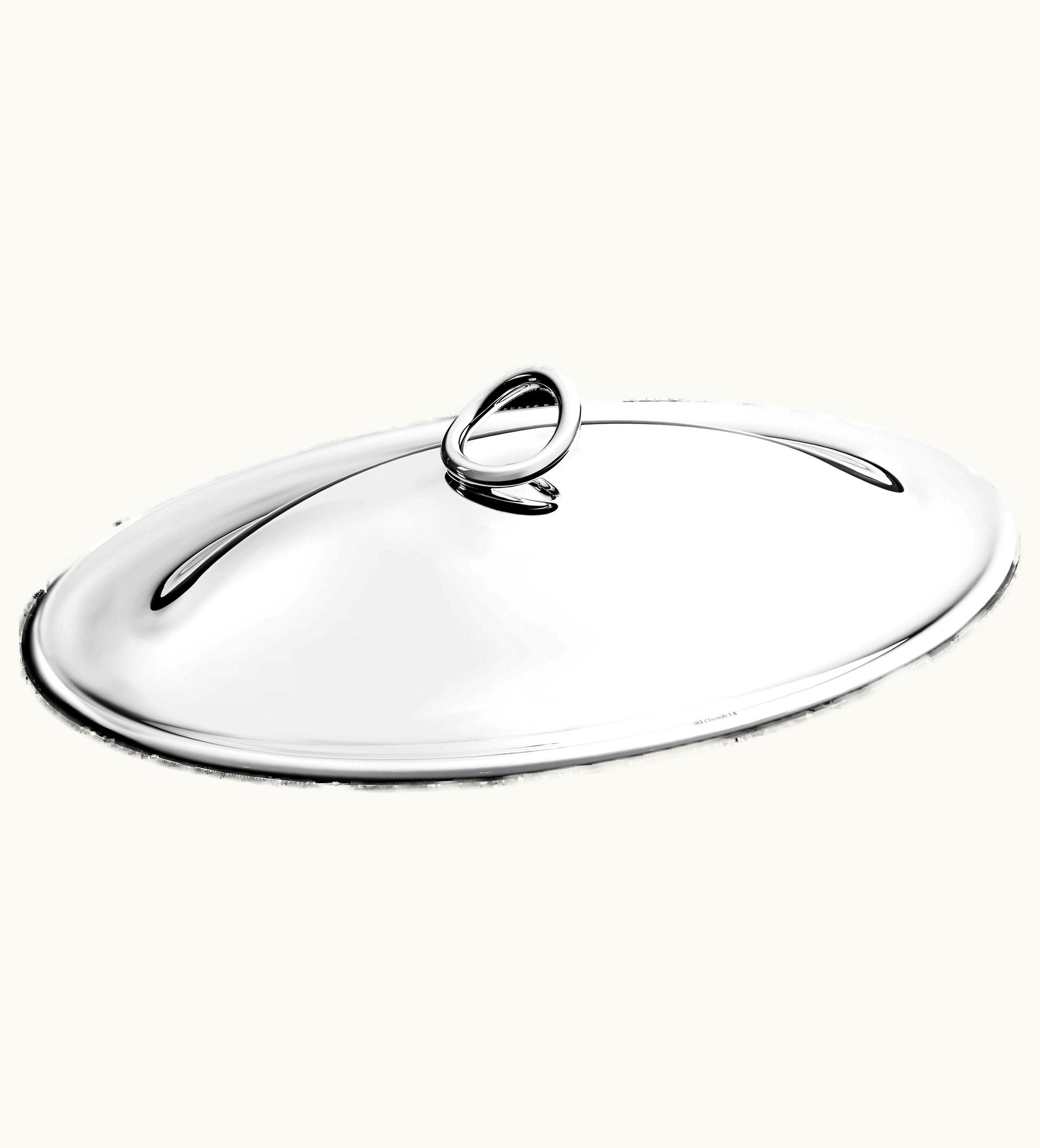 Christofle Christofle Silver-Plated Oval Cover Vertigo