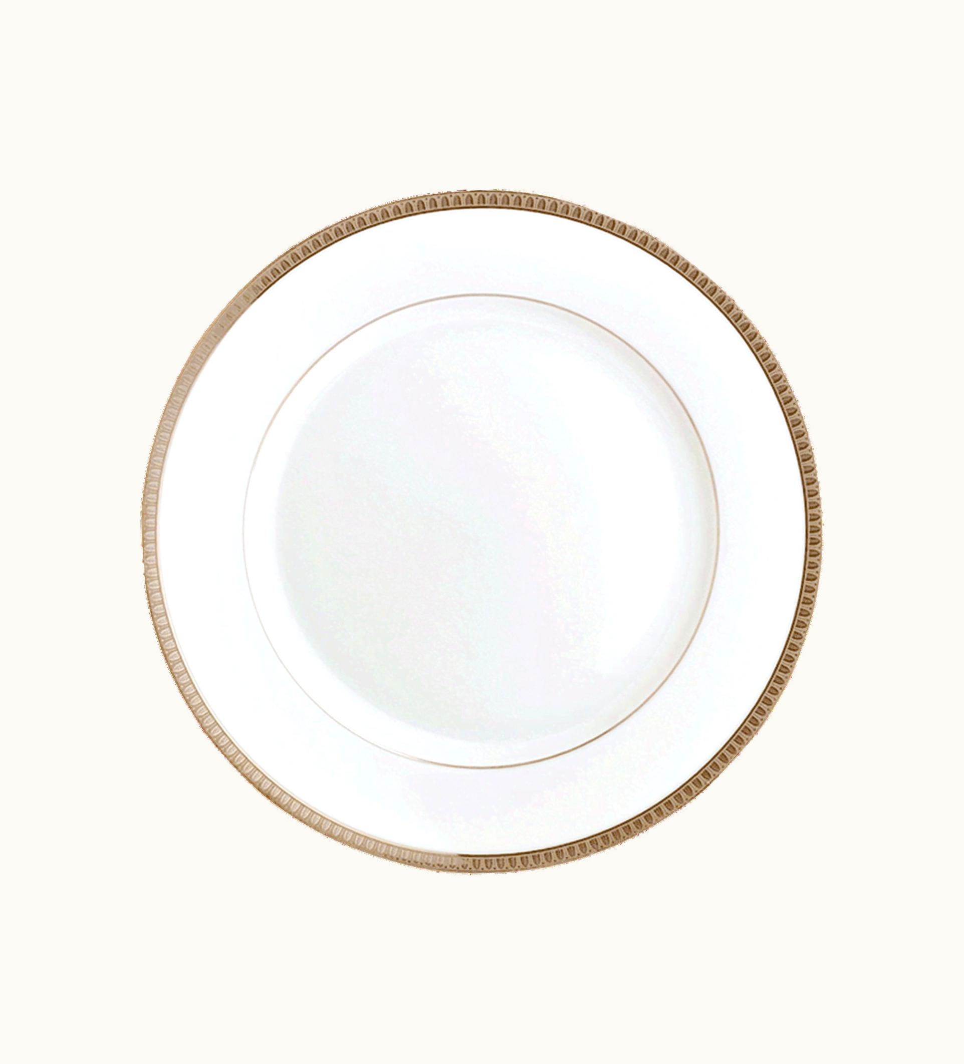 Christofle Christofle Porcelain Dessert / Salad Plate Platinum Finish Malmaison