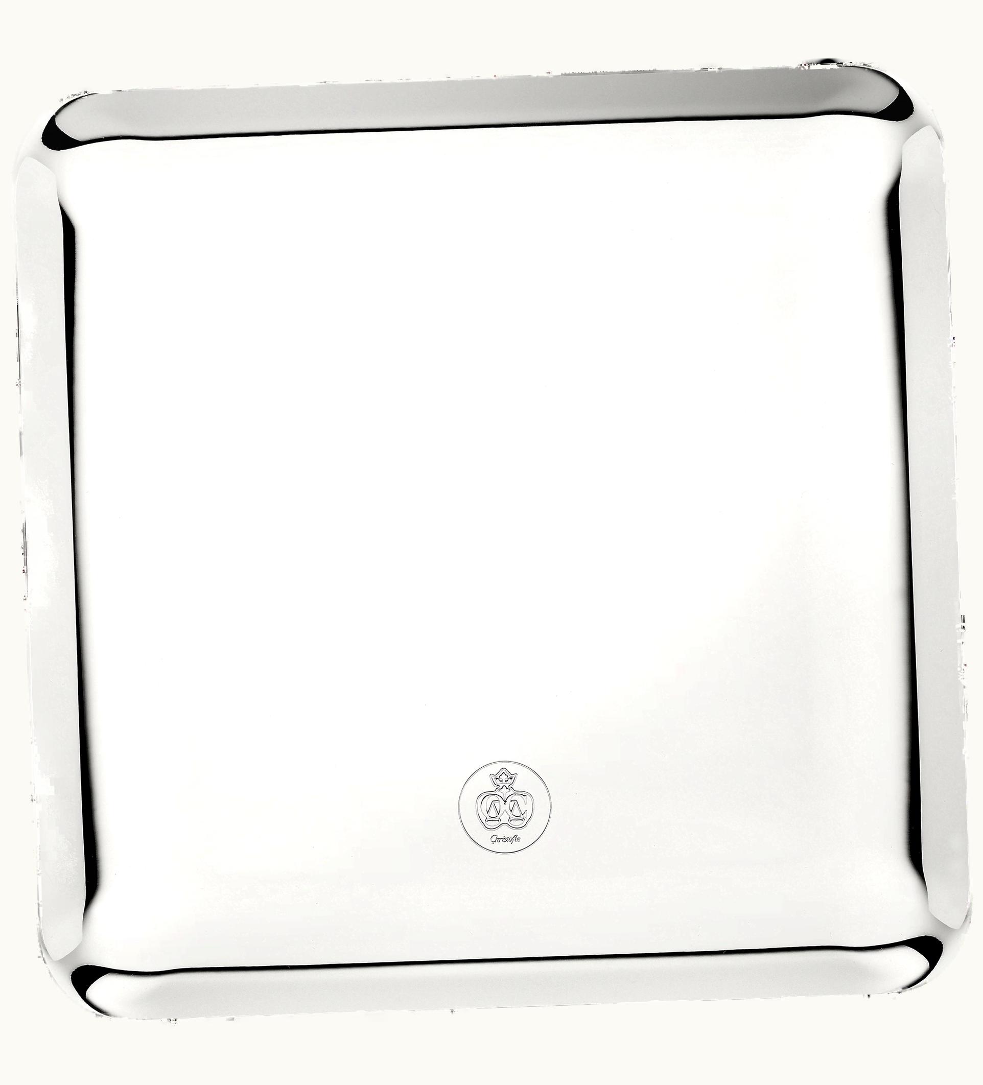 Christofle Christofle Silver-Plated Large Square Platter - 20 X 20 CM Silver Time