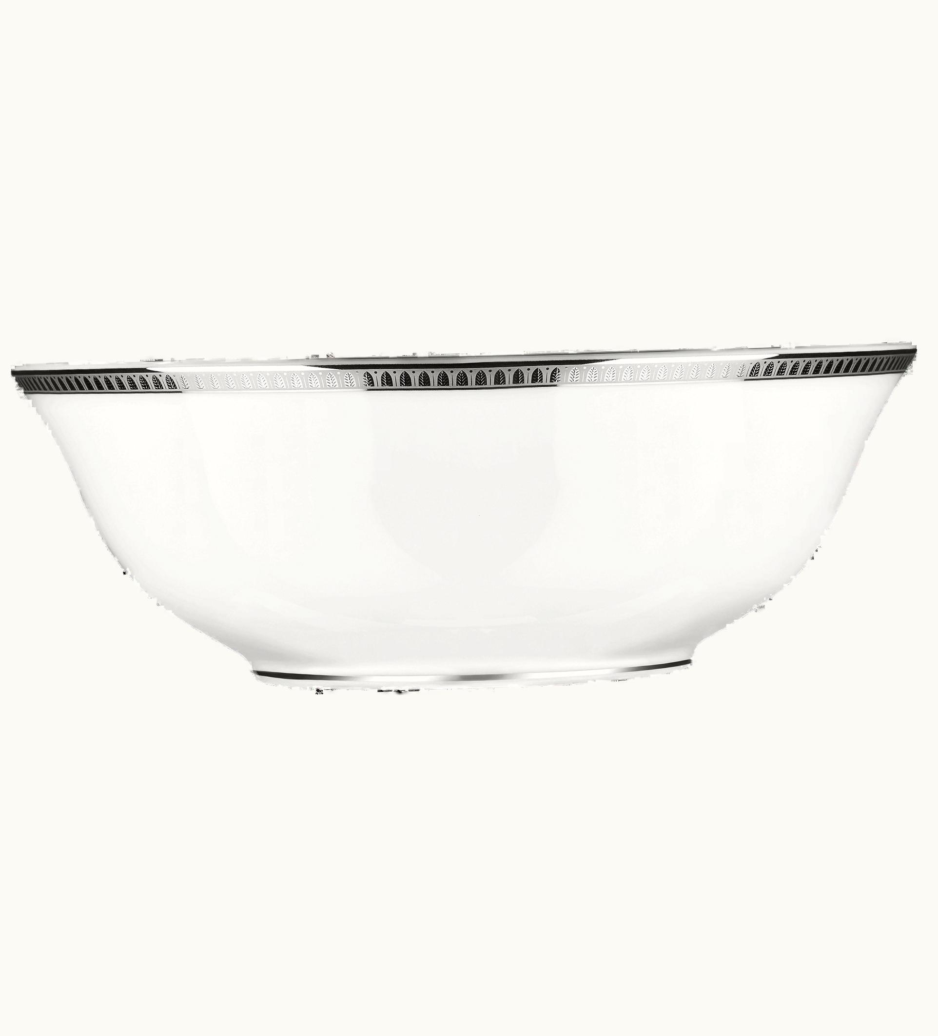 Christofle Christofle Porcelain Salad Bowl Platinum Finish Malmaison
