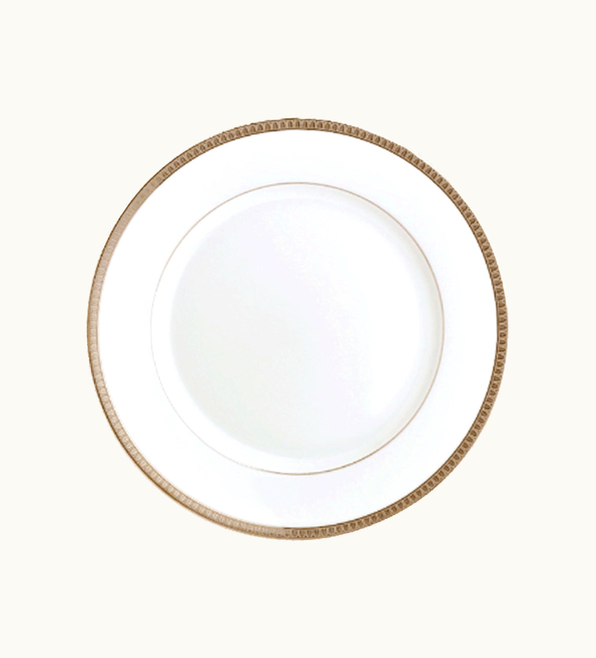 Christofle Christofle Porcelain Bread Plate Platinum Finish Malmaison