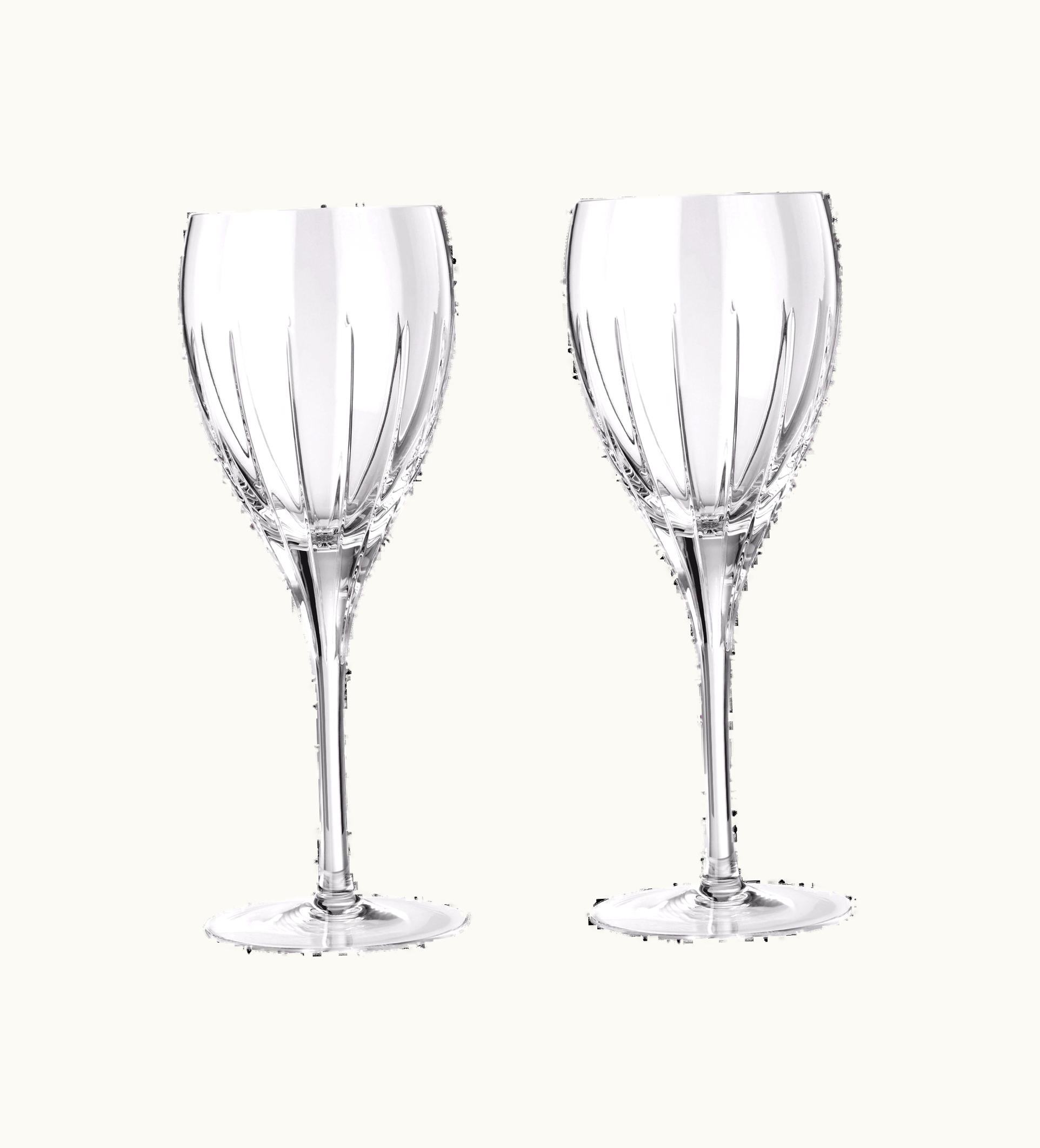 Christofle Christofle Set Of 2 Red Wine Crystal Glasses Iriana