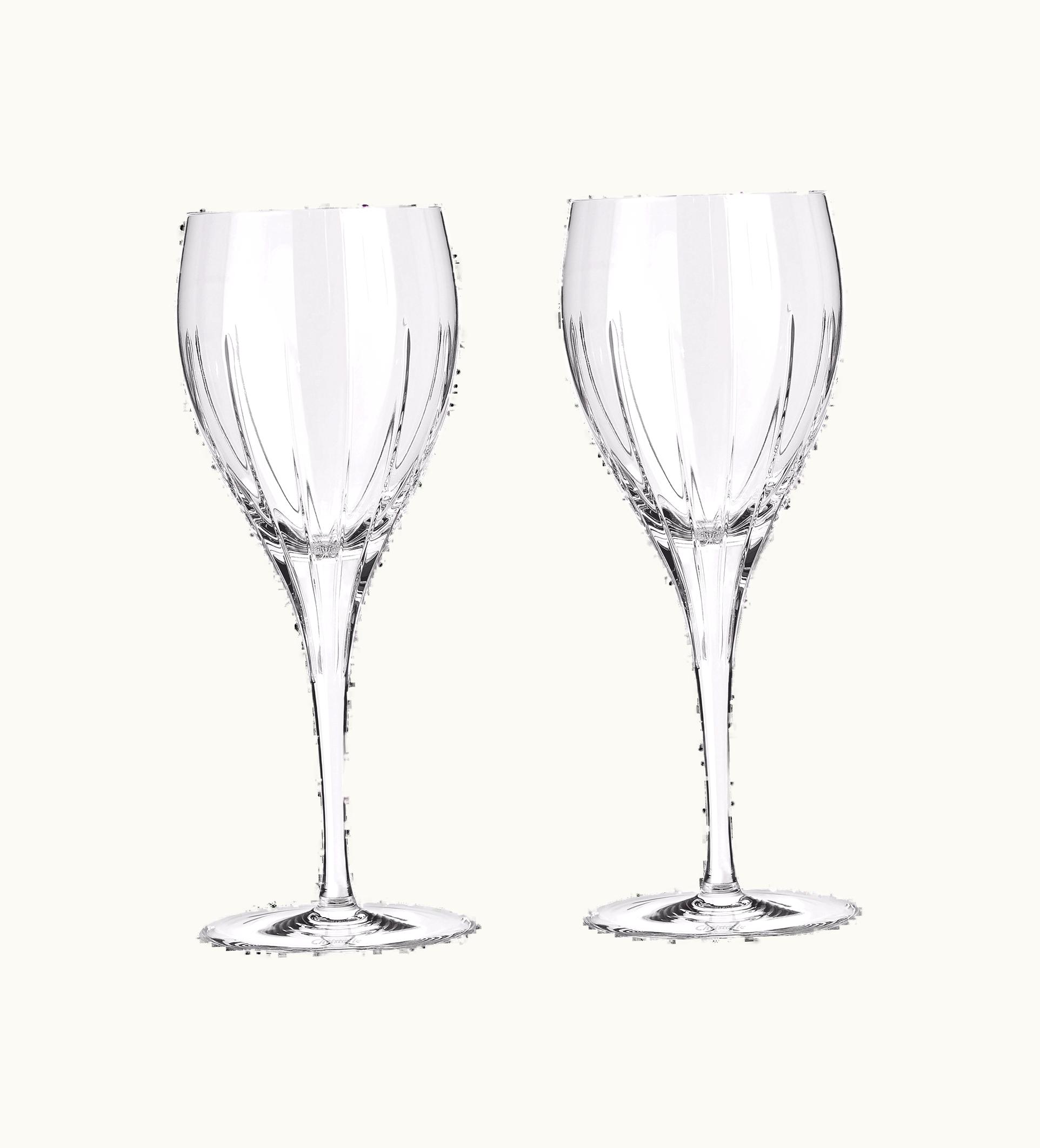 Christofle Christofle White Wine Crystal Glasses - Set Of 2 Iriana