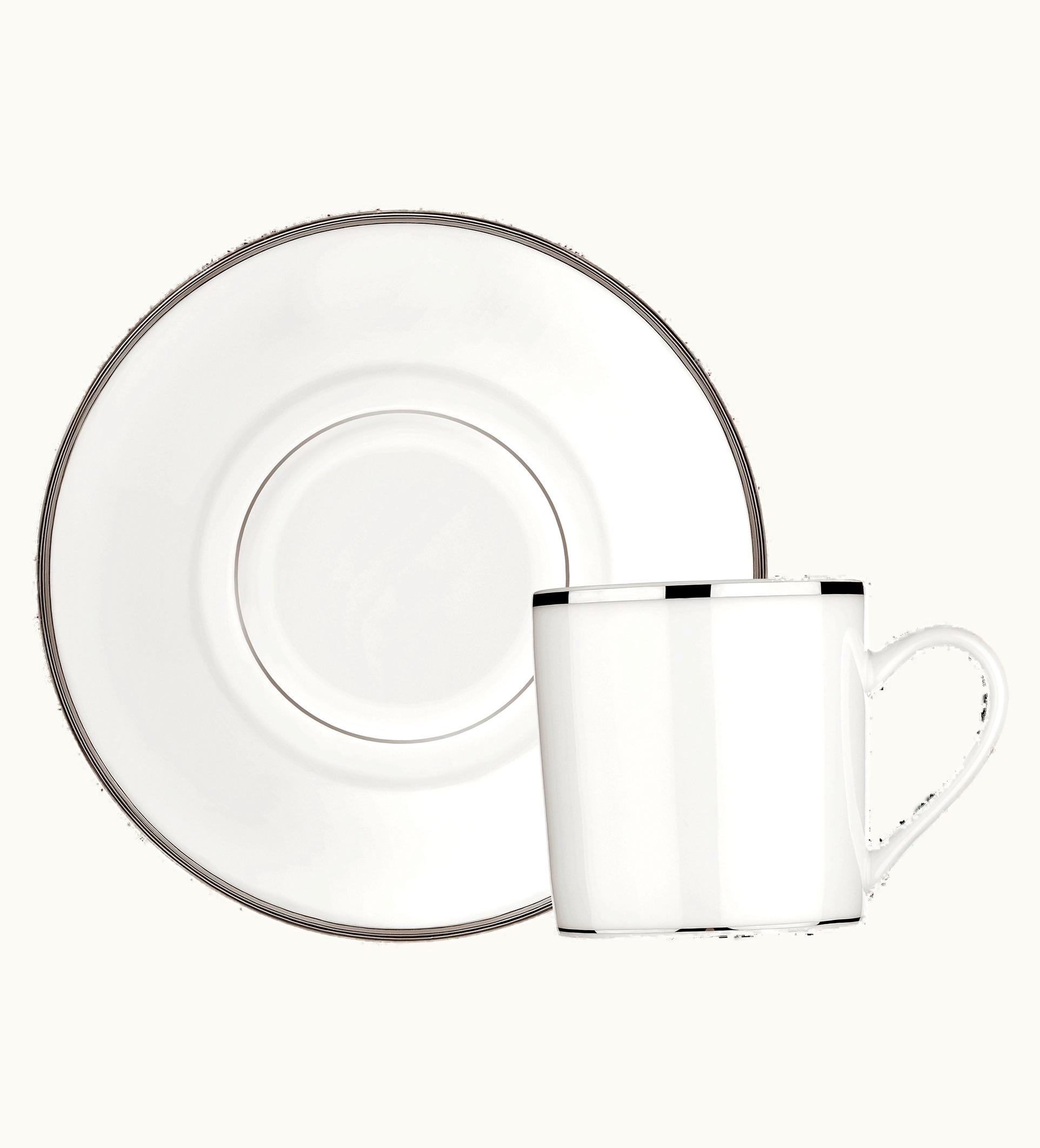 Christofle Christofle Porcelain Demitasse Cup And Saucer Albi