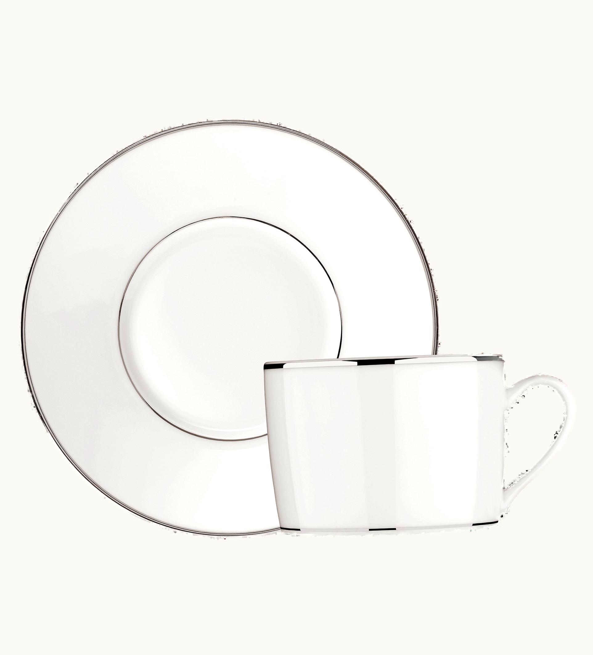 Christofle Christofle Porcelain Coffee / Tea Cup And Saucer Albi