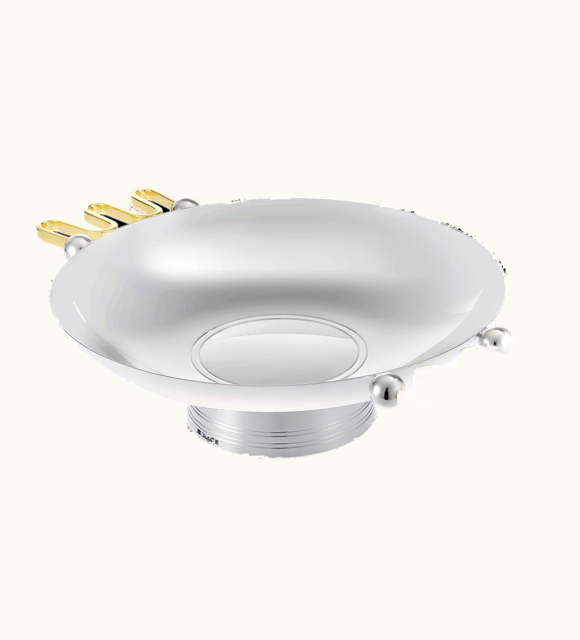 Christofle Christofle Silver-plated Centerpiece With Gilded Handles Fjerdingstad