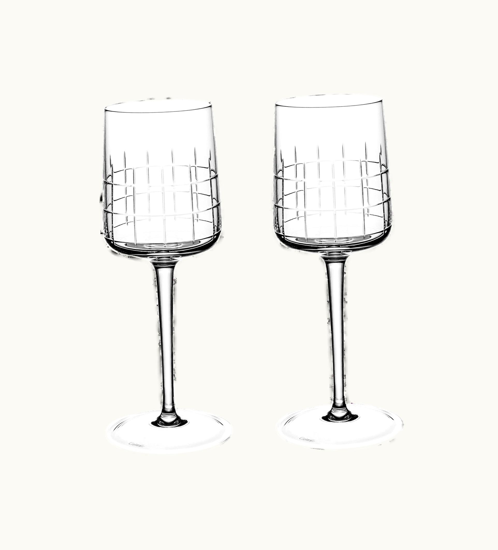 Christofle Christofle Set Of 2 Crystal Water Glasses Graphik