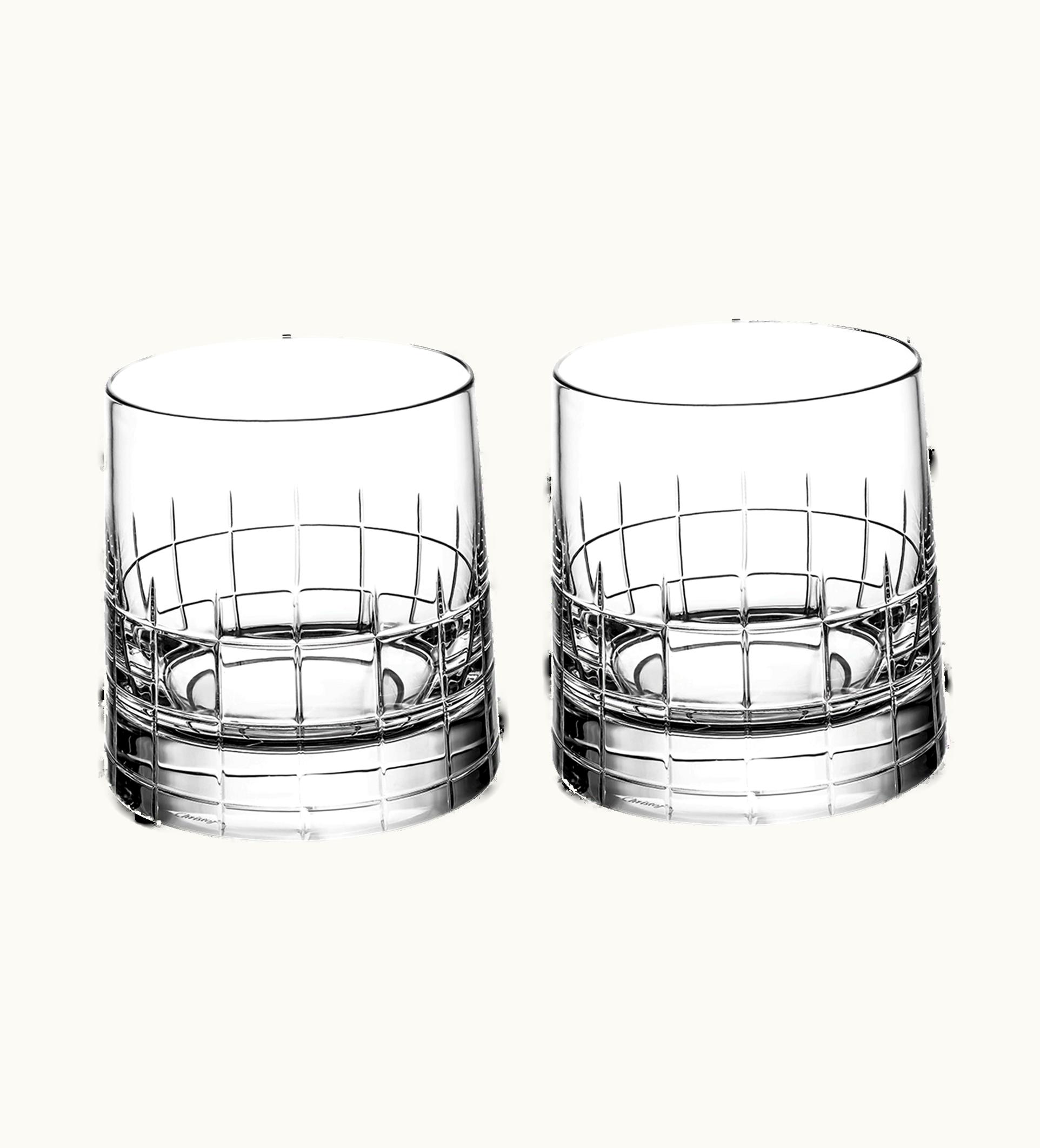 Christofle Christofle Set Of 2 Crystal Double Old Fashioned Glasses Graphik