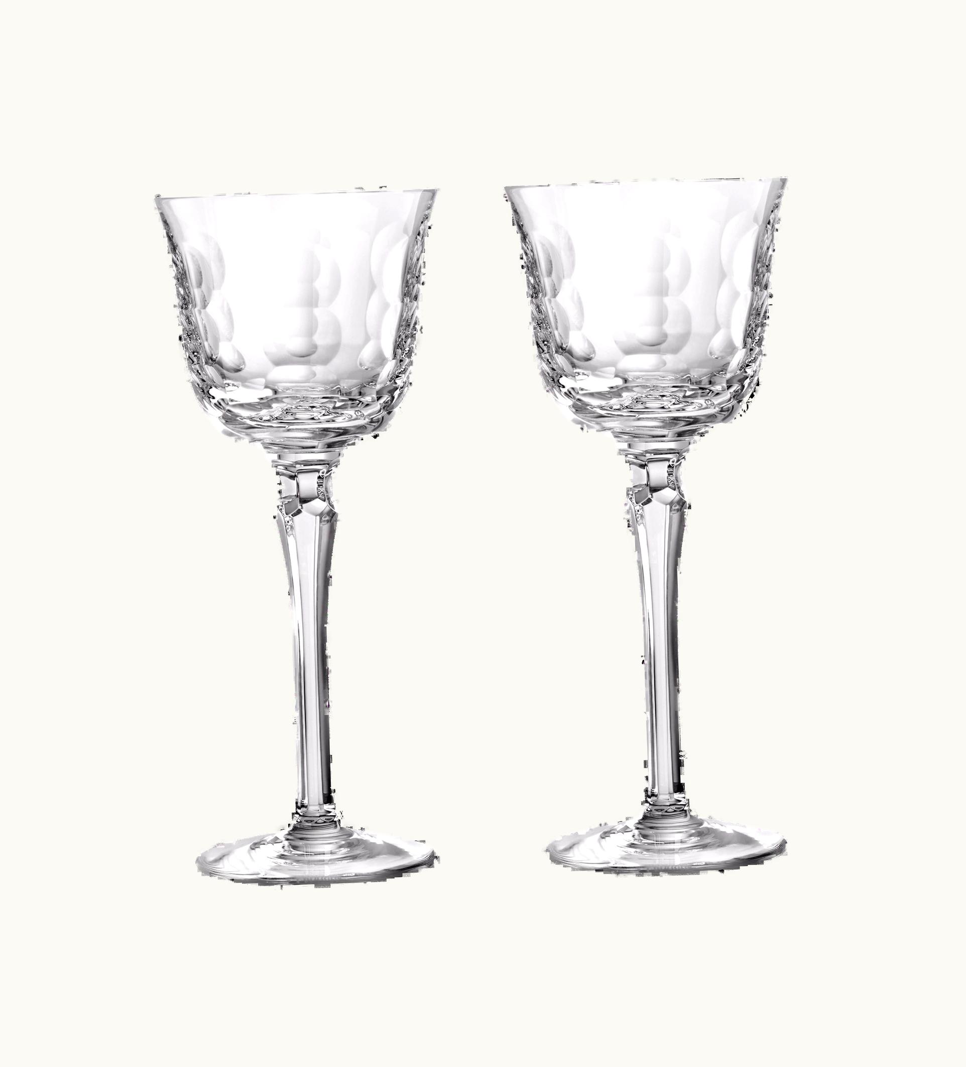 Christofle Christofle Set Of 2 Crystal White Wine Glasses Kawali