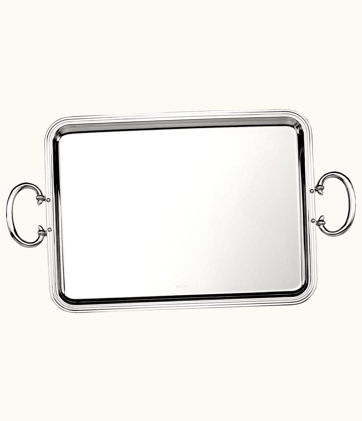 Christofle Christofle Silver Plated Rectangular Tray With Handles - 43 X 31 CM Albi