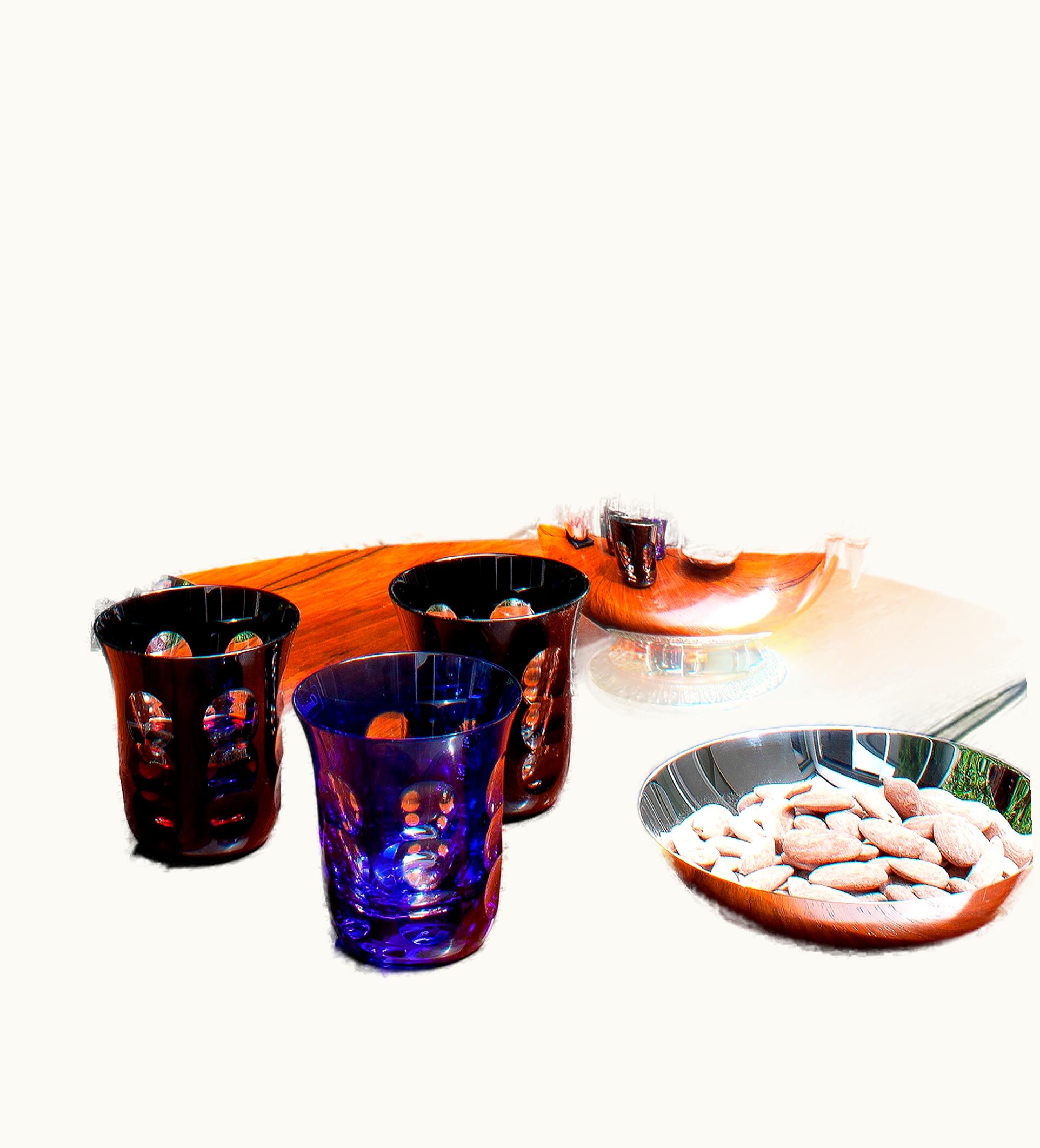 Christofle Christofle Set Of Blue Glasses Kawali