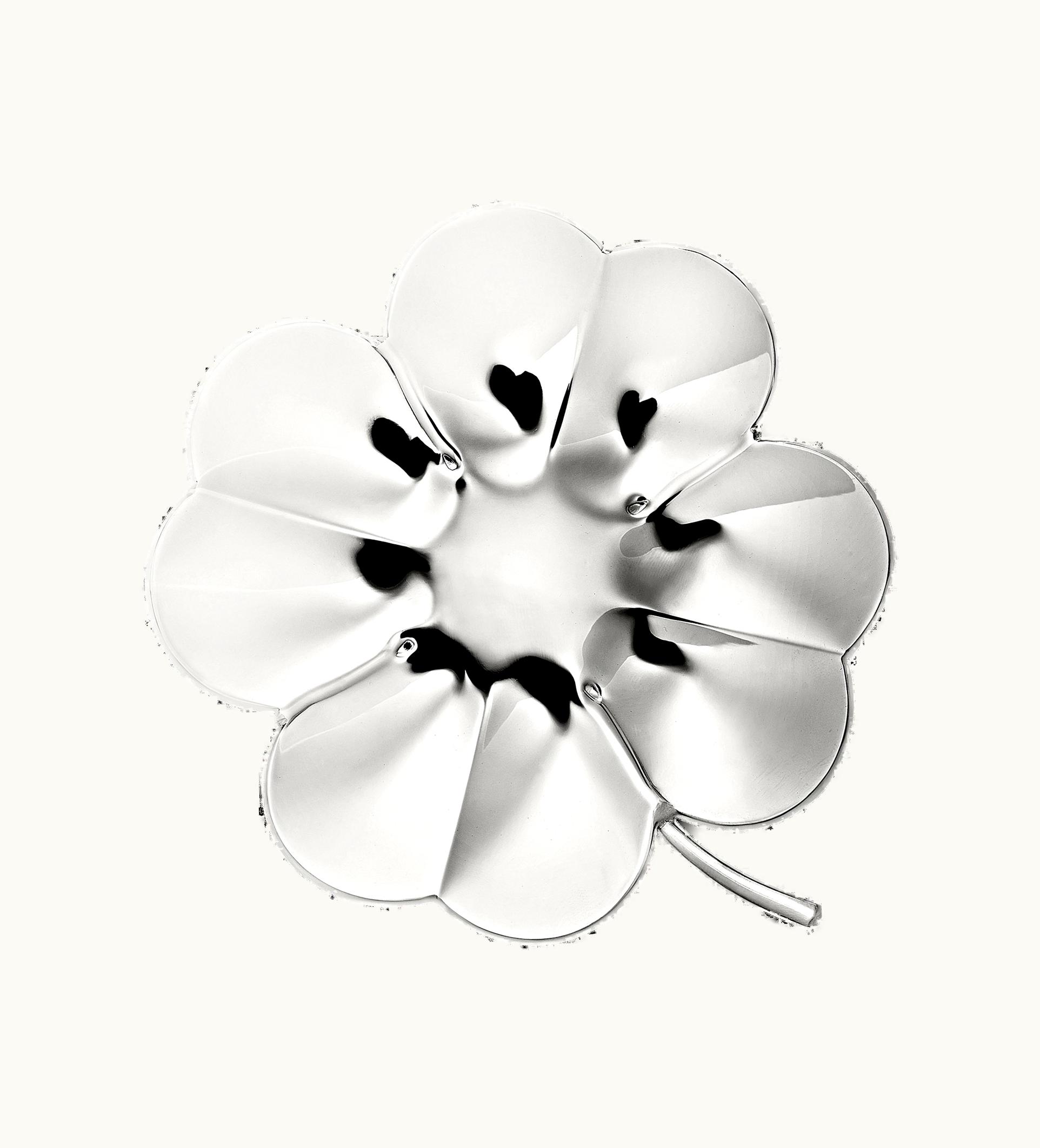 Christofle Christofle Silver-Plated Lucky 4-Leaf Clover Bowl Trefle A 4 Feuilles