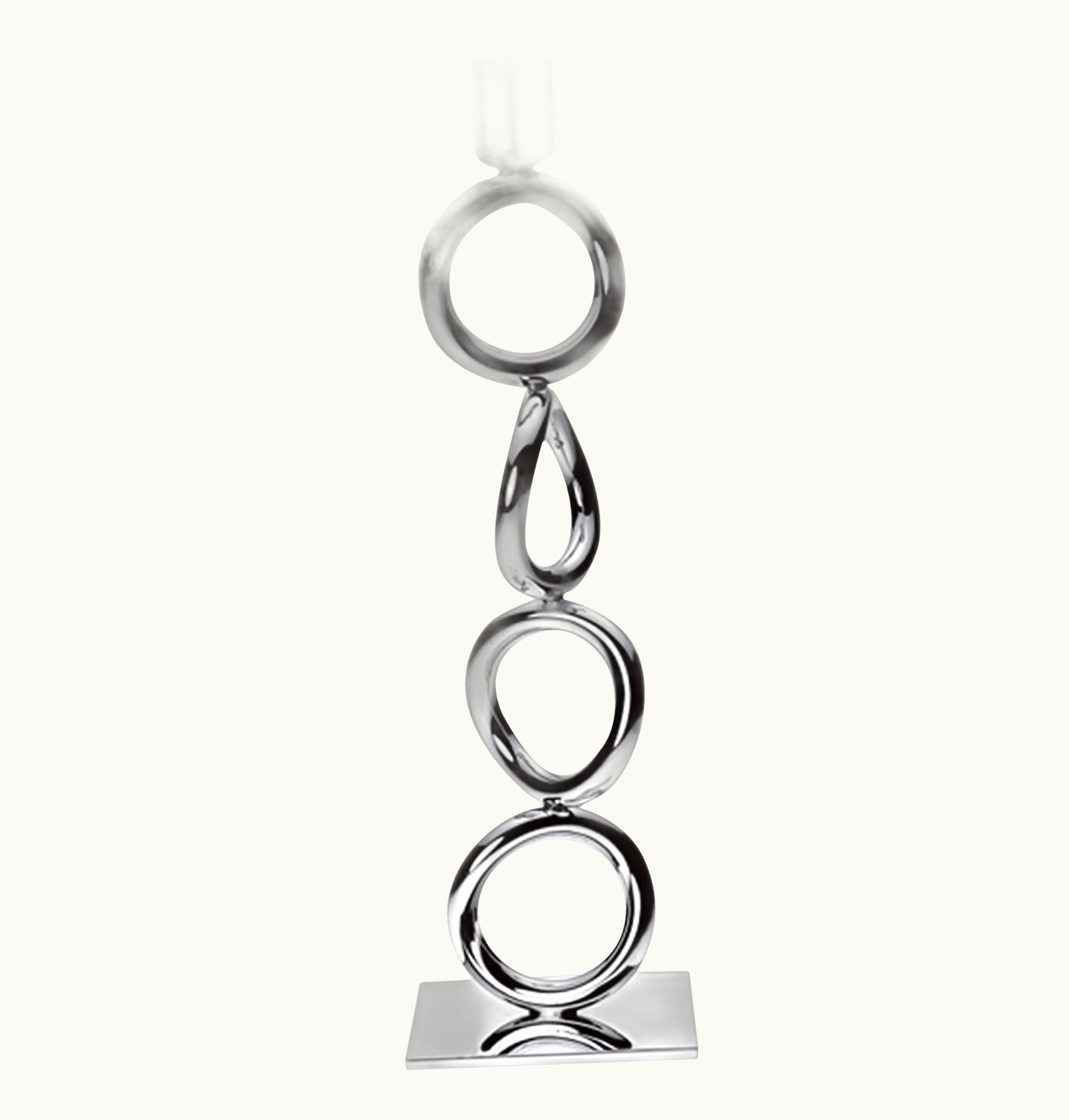 Christofle Christofle Silver-Plated Four-Ring Candlestick Vertigo